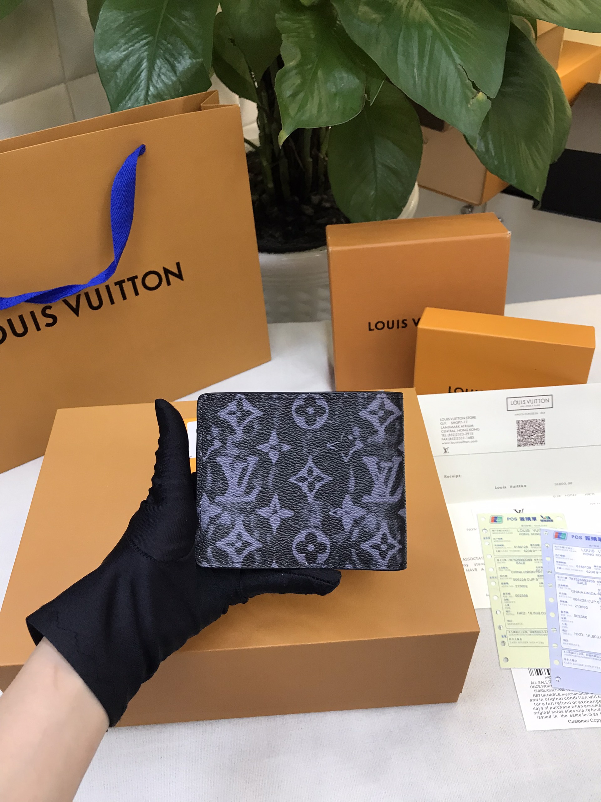 Ví Nam LV Multiple Wallet Autres Toiles Monogram In Black Super M80017