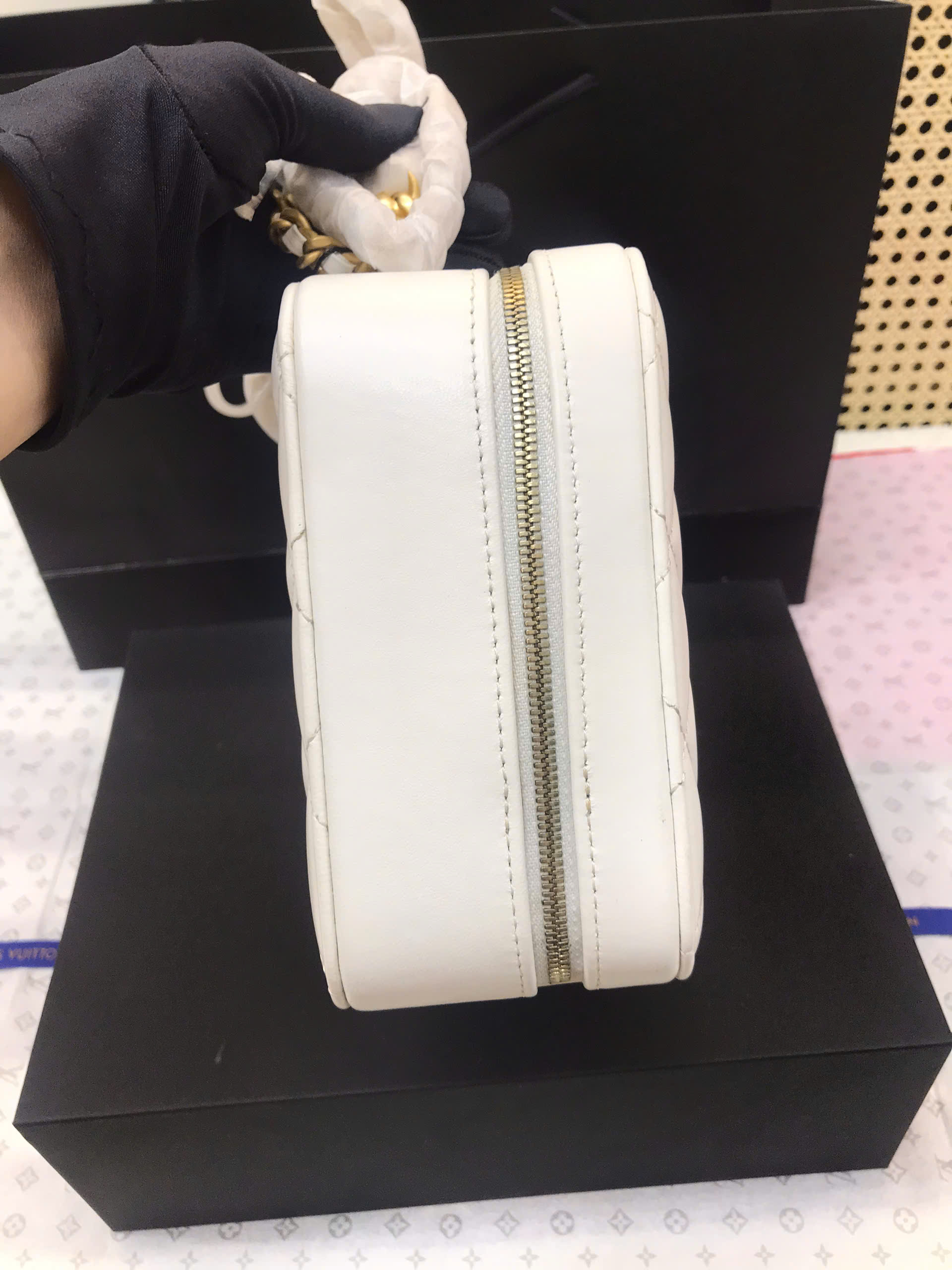 Túi Chanel Vanity White Bag Siêu Cấp Màu Trắng Size 20cm