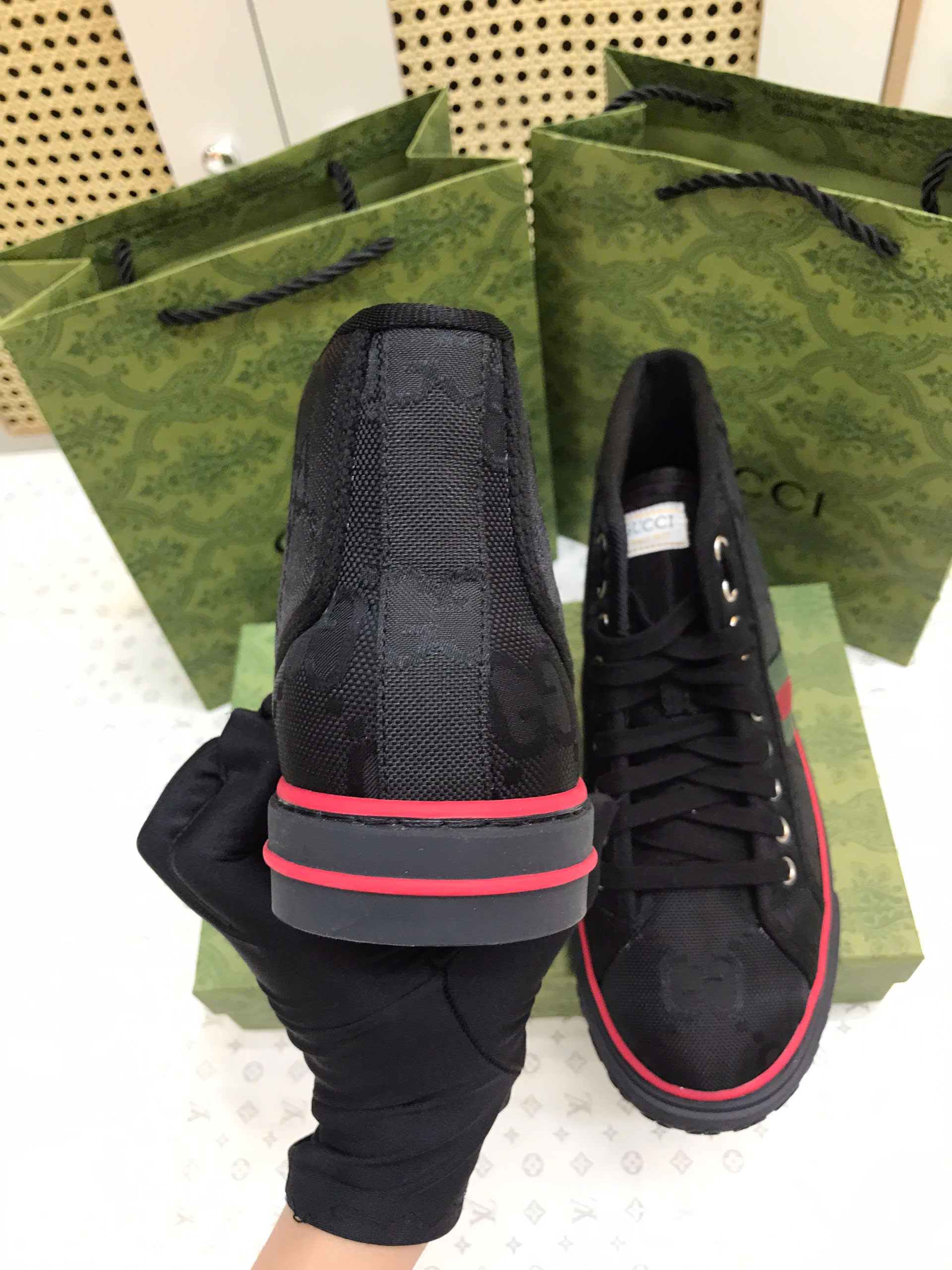 Giày Gucci Off The Grid High Black Siêu Cấp Size 8 Men