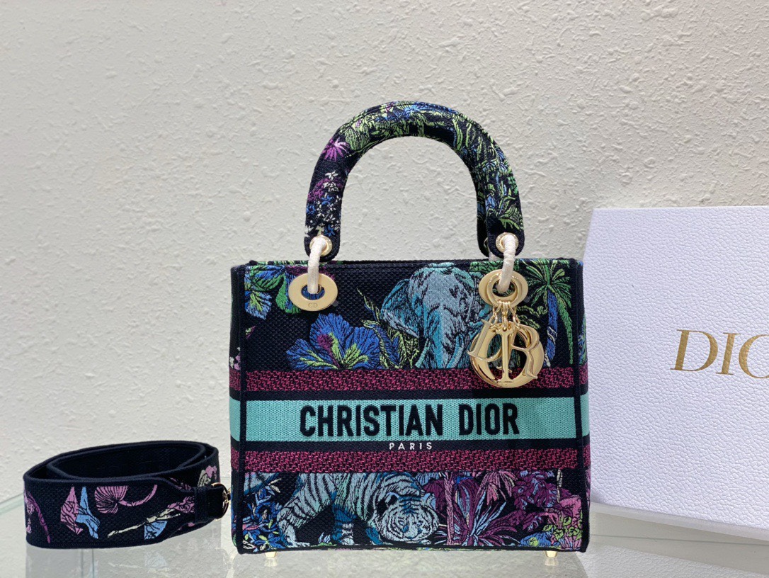 Bảng Màu Túi Xách Dior Hổ Siêu Cấp Màu Thuê Ngũ Sắc 24cm