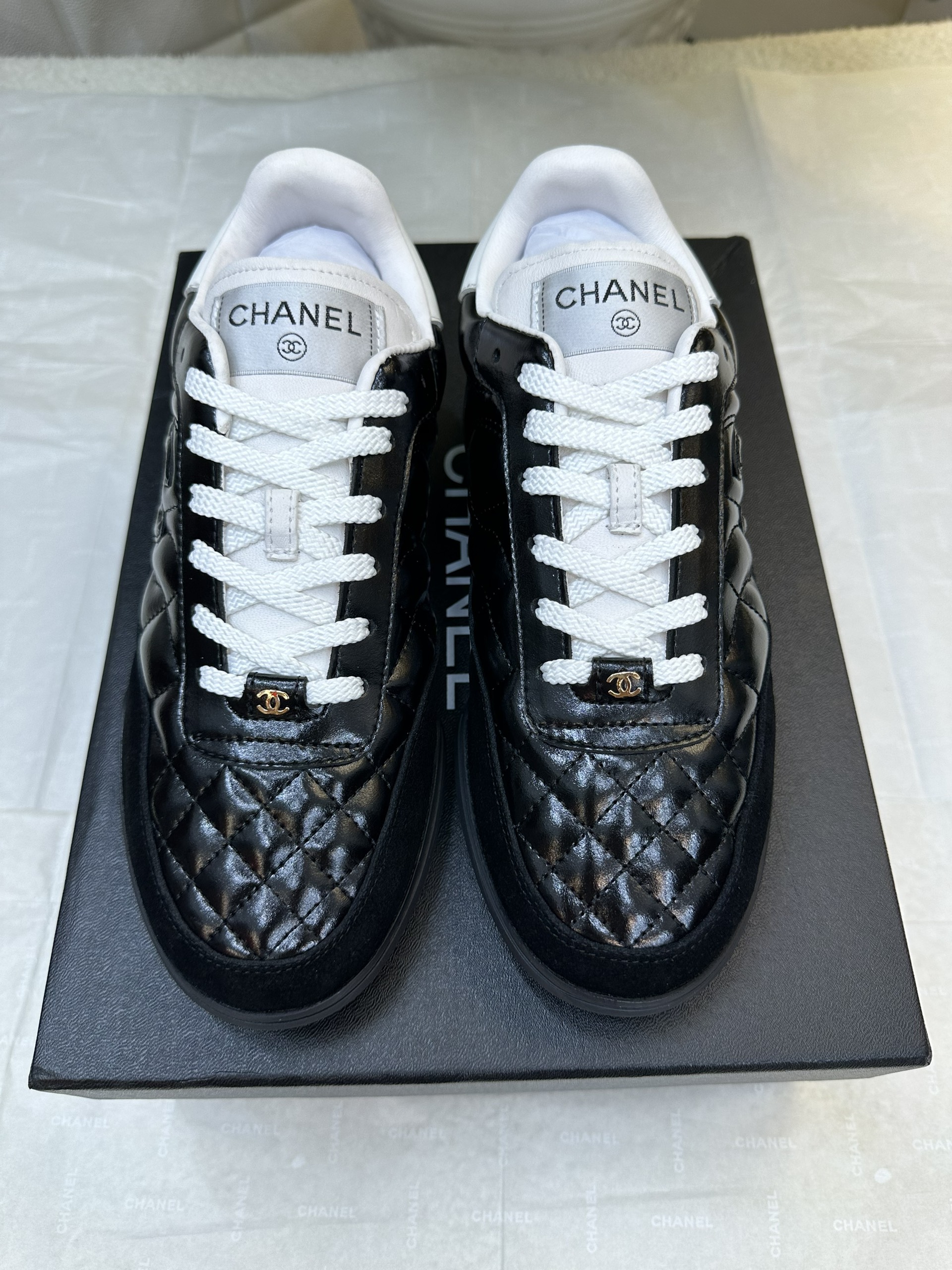 Giày Thể Thao Chanel Sneaker Siêu Cấp Màu Đen Size 37