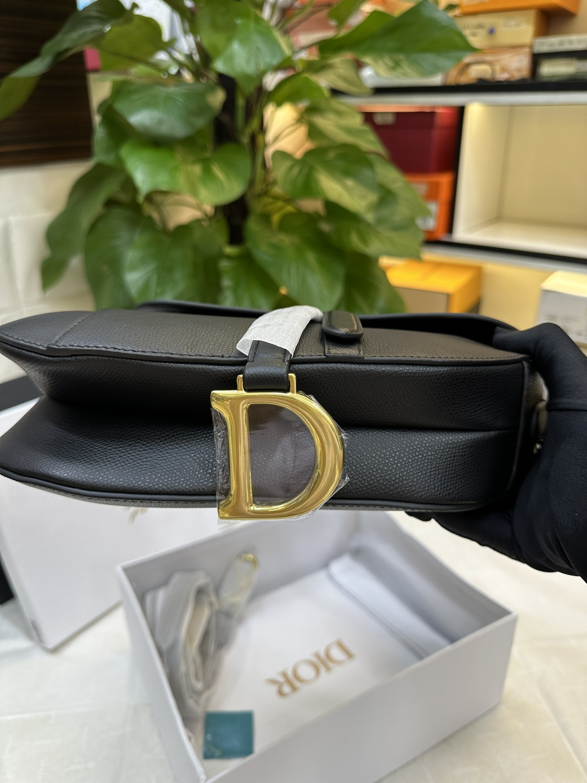 Túi Dior Saddle Bag With Strap Black Vip Size 25cm