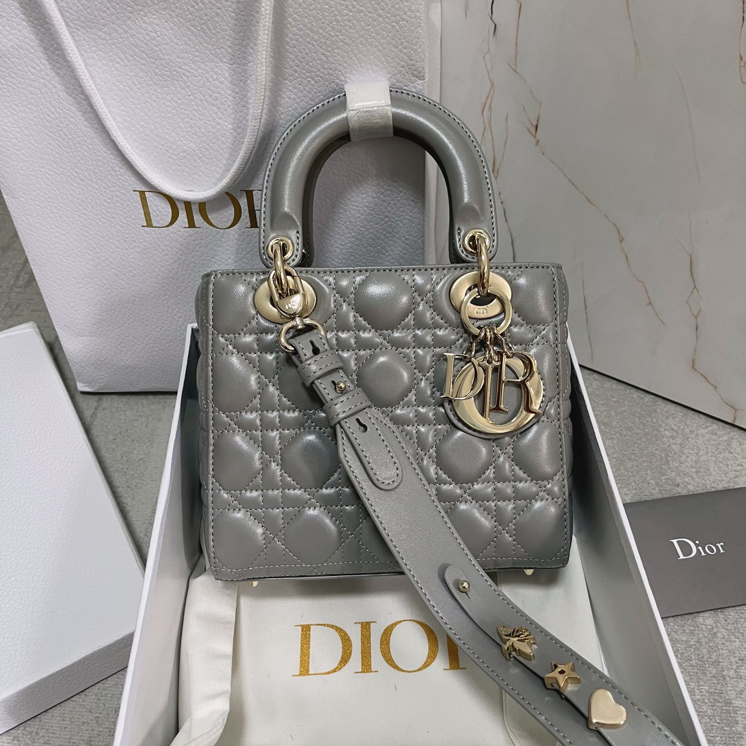 Túi Xách Dior Lady Siêu Cấp Da lì Size 20cm
