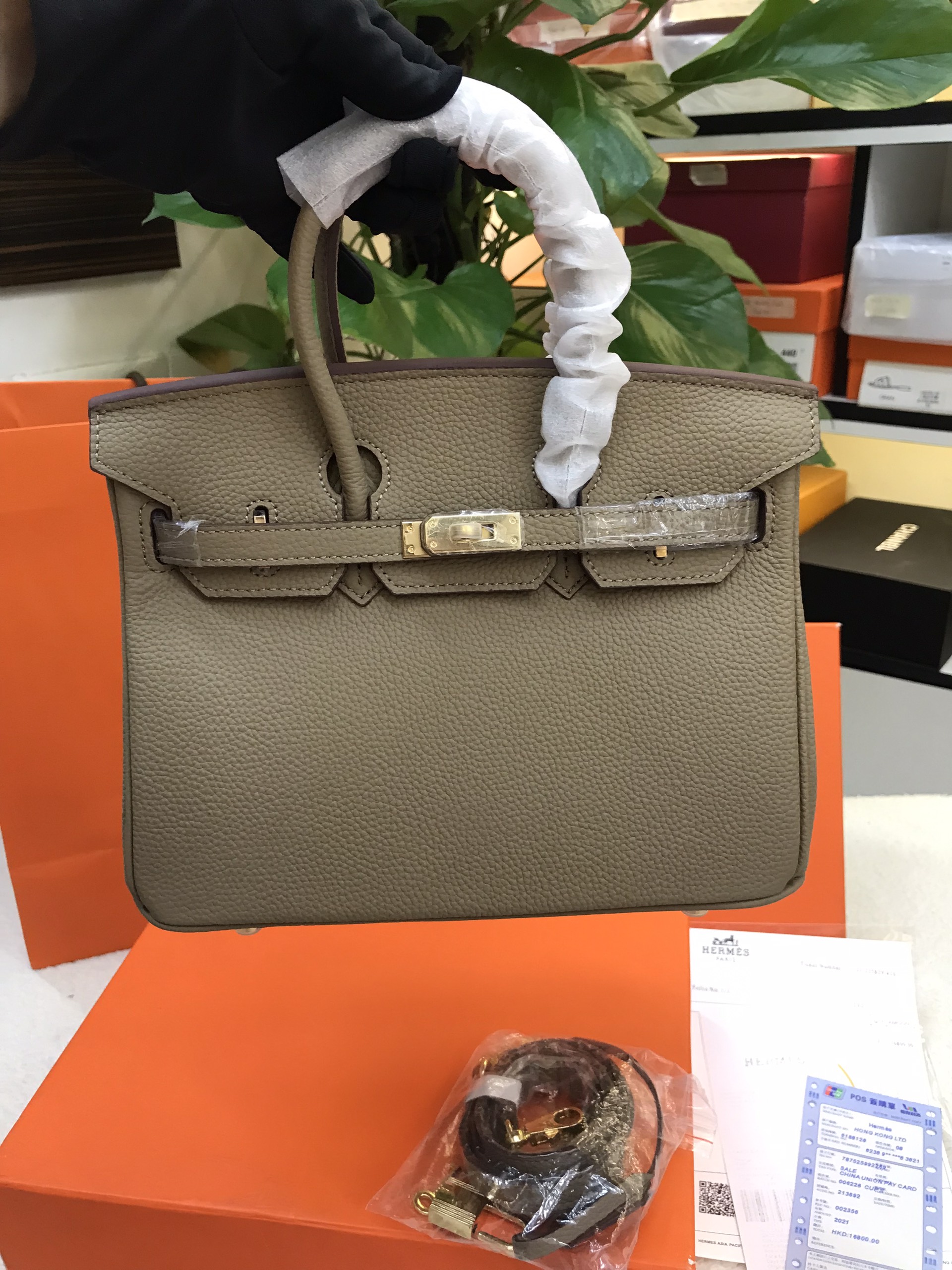 Túi Hermes Birkin 25 Super Màu Xám Khóa Vàng Size 25cm