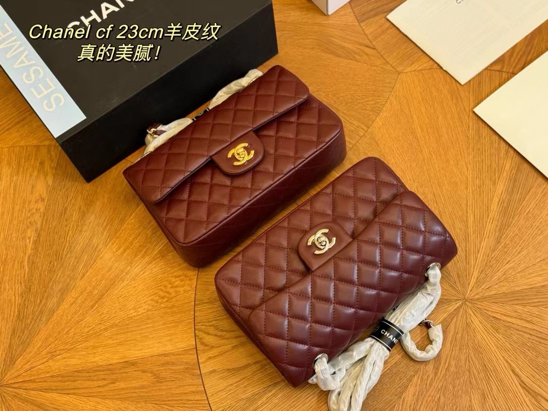 Tổng Hợp Bảng Màu Túi Chanel Classic Da Lì Super Size 23cm Fullbox