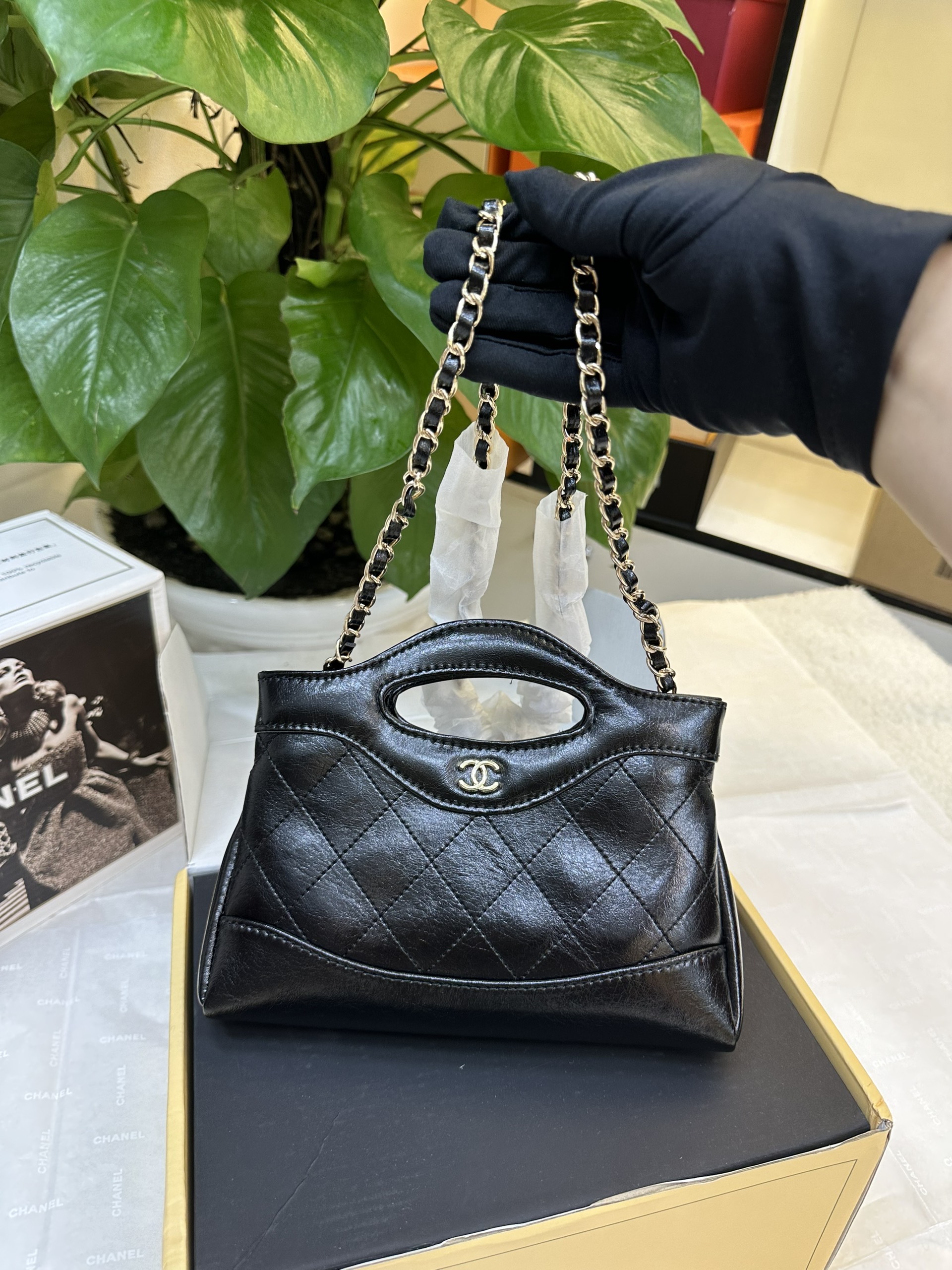 Túi Chanel 24C 31 Mini Nano Bag Super Màu Đen Size 21cm