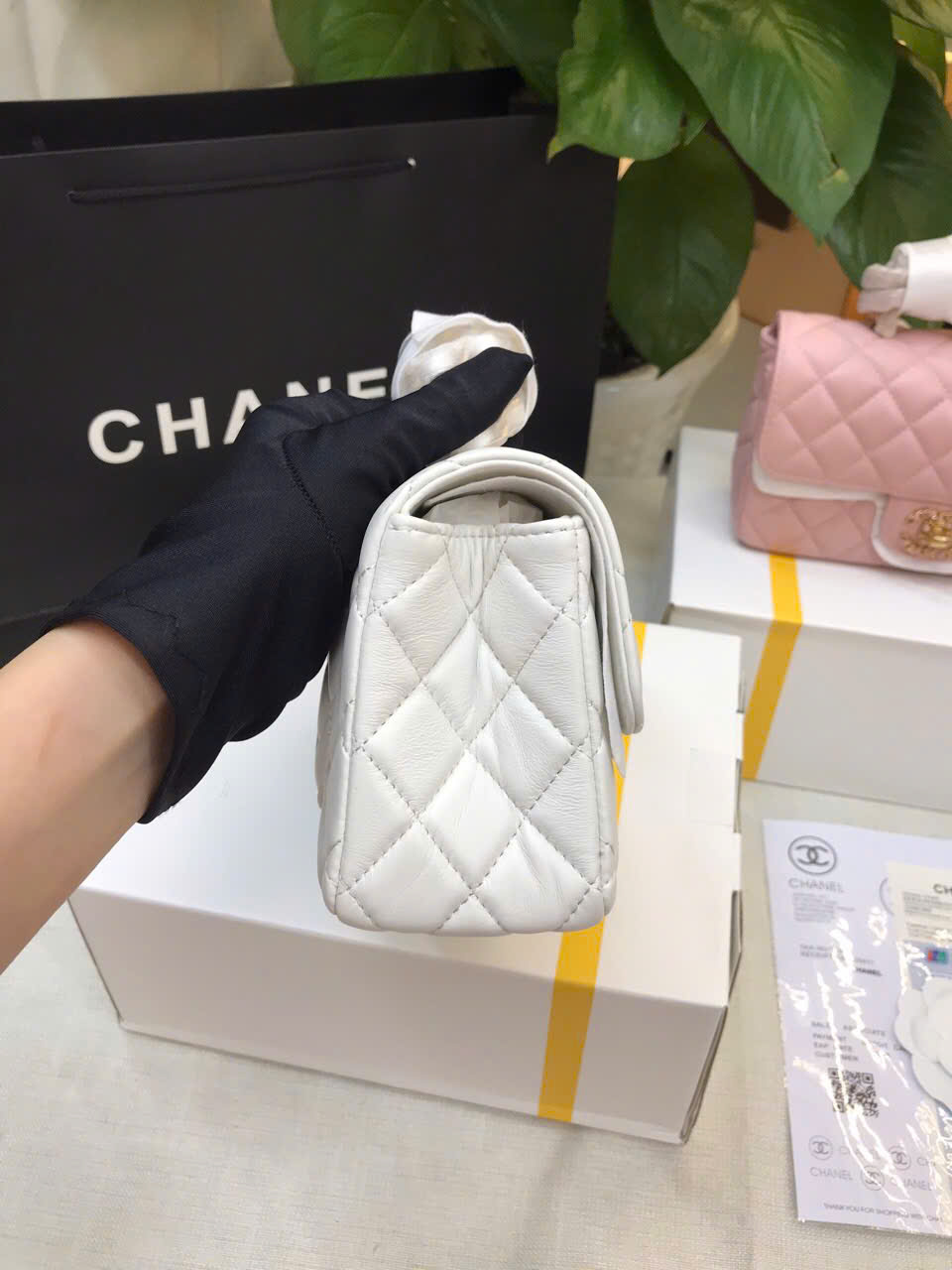 Túi Quai Xách Chanel Siêu Cấp Màu Trắng