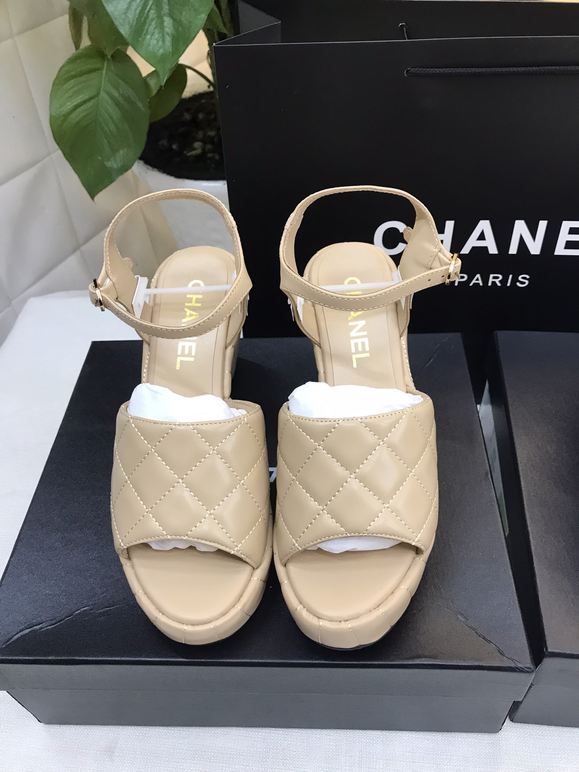 Giày Chanel Sandal Siêu Cấp Màu Nude Size 39