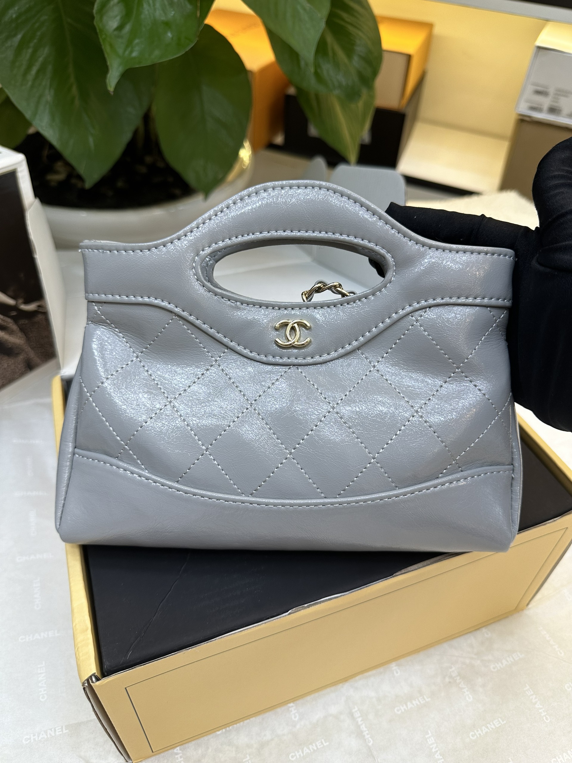Túi Chanel 24C 31 Mini Nano Bag Super Màu Xám Size 21cm