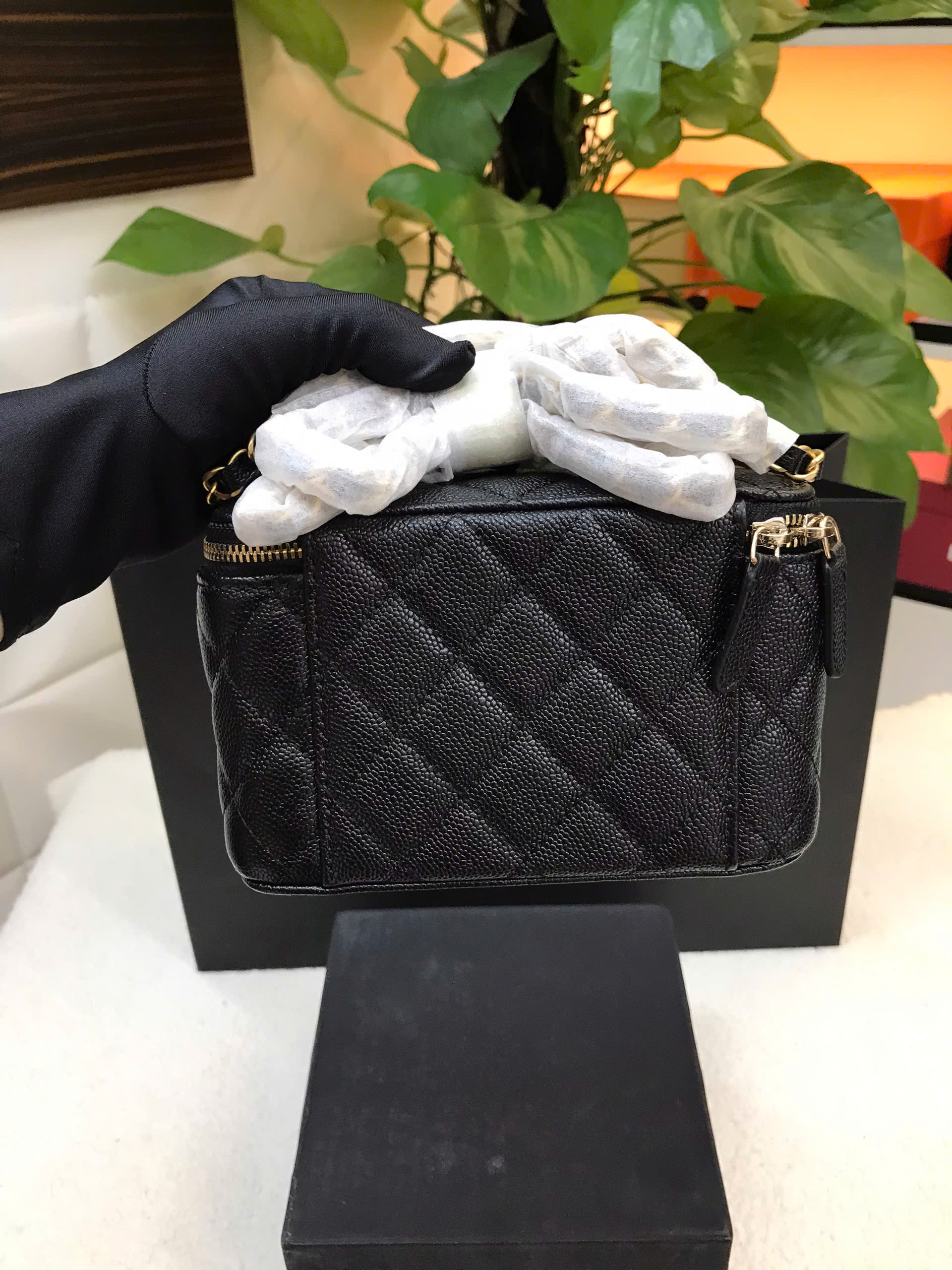 Túi Chanel Vanity Handle Siêu Cấp Màu Đen Size 20cm