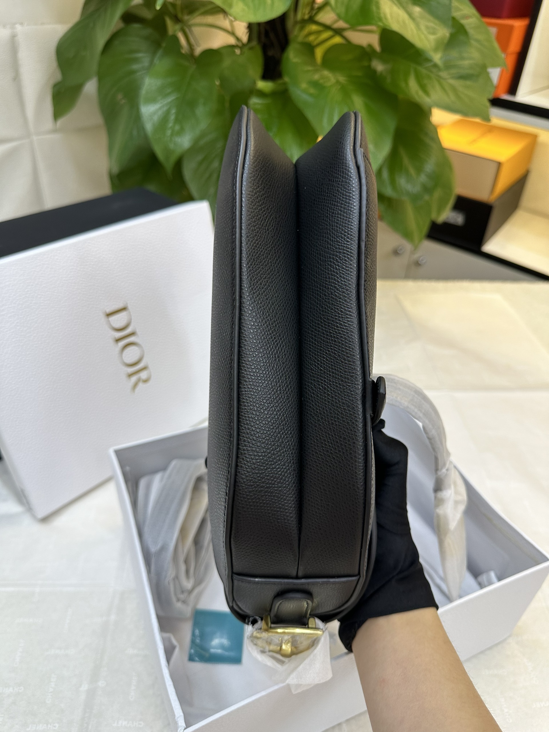 Túi Dior Saddle Bag With Strap Black Vip Size 25cm