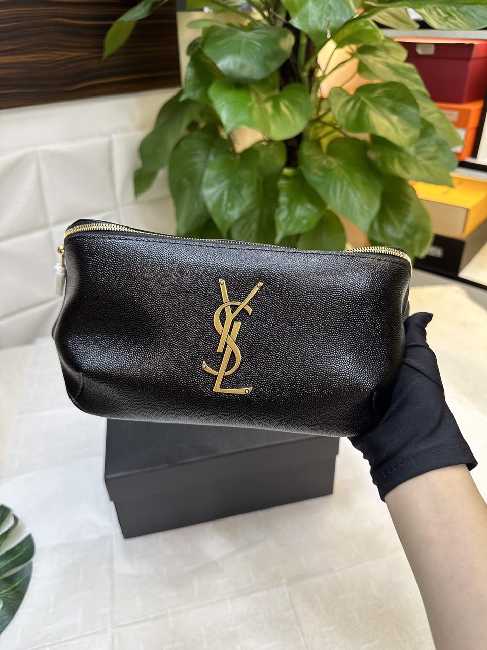 Túi YSL Cassandre Classic Belt Bag In Grain De Poudre Enbossed Leather Siêu Cấp Size 25cm