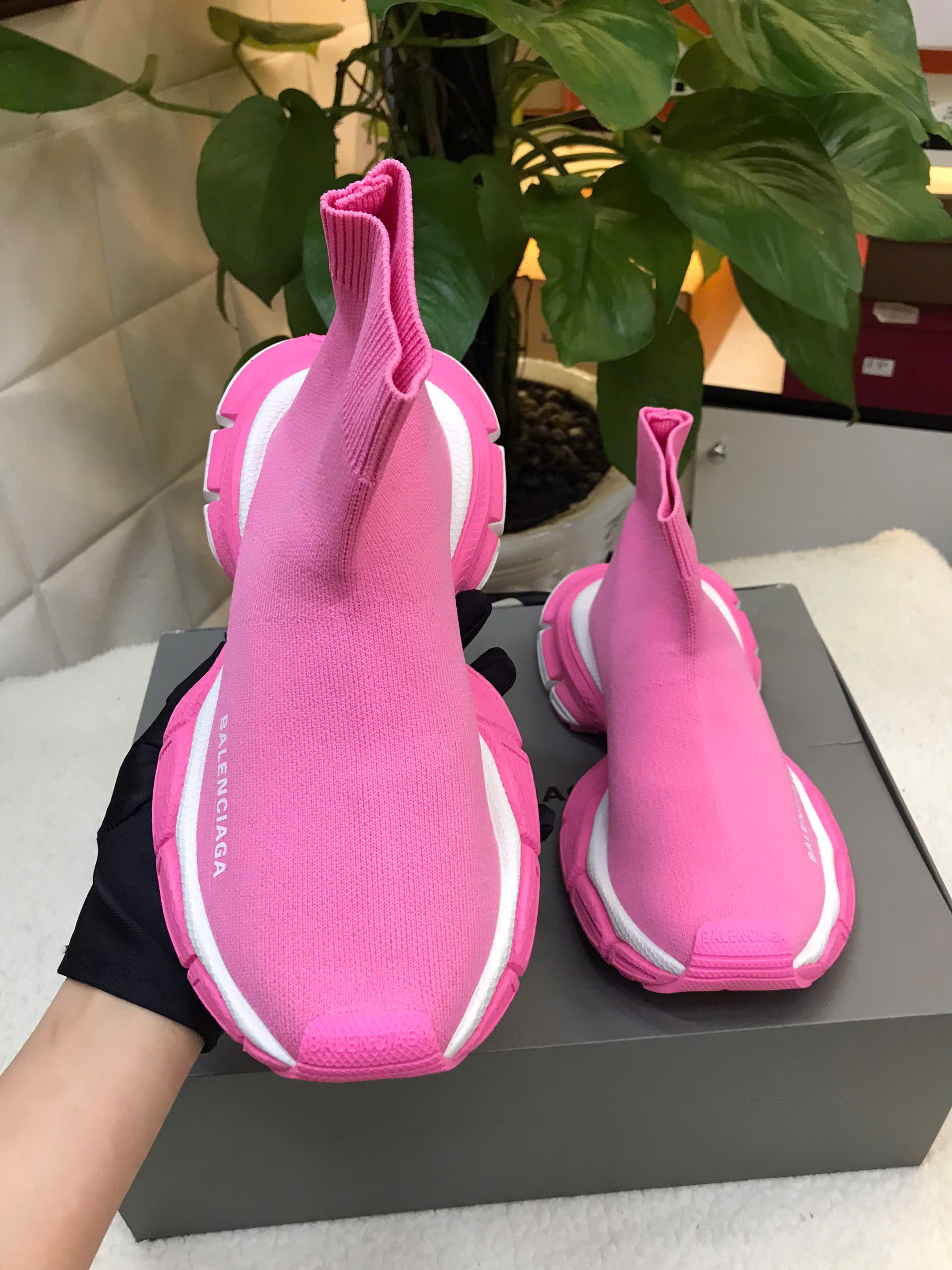 Giày Balenciaga Speed Trainer Pink Siêu Cấp Màu Hồng Size 37