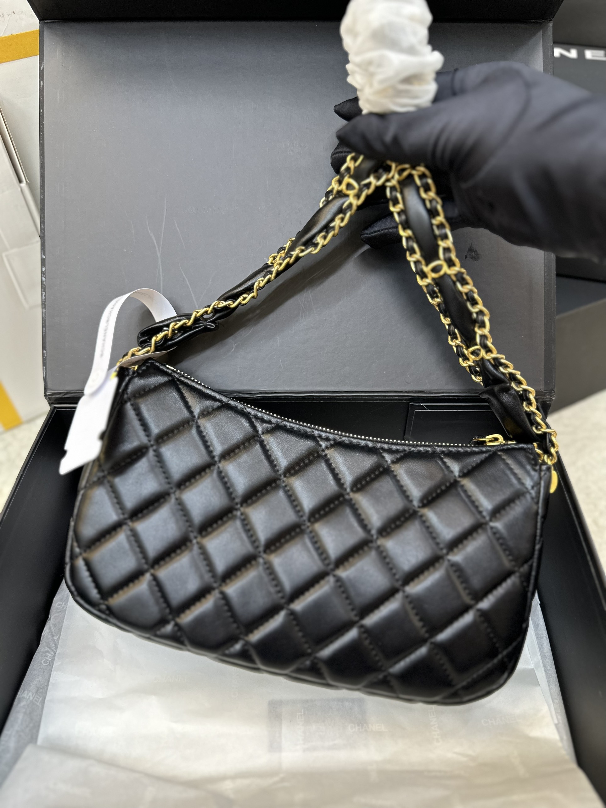 Túi Chanel 23k Màu Đen Size 26cm AS1160