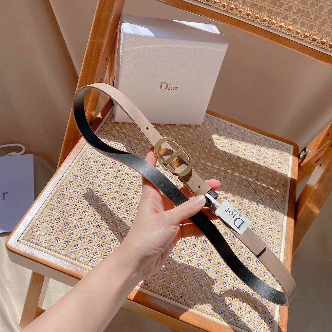 Bảng Màu Thắt Lưng Dior Da Bê Hai Mặt Siêu Cấp Khóa Xoay Size 2cm