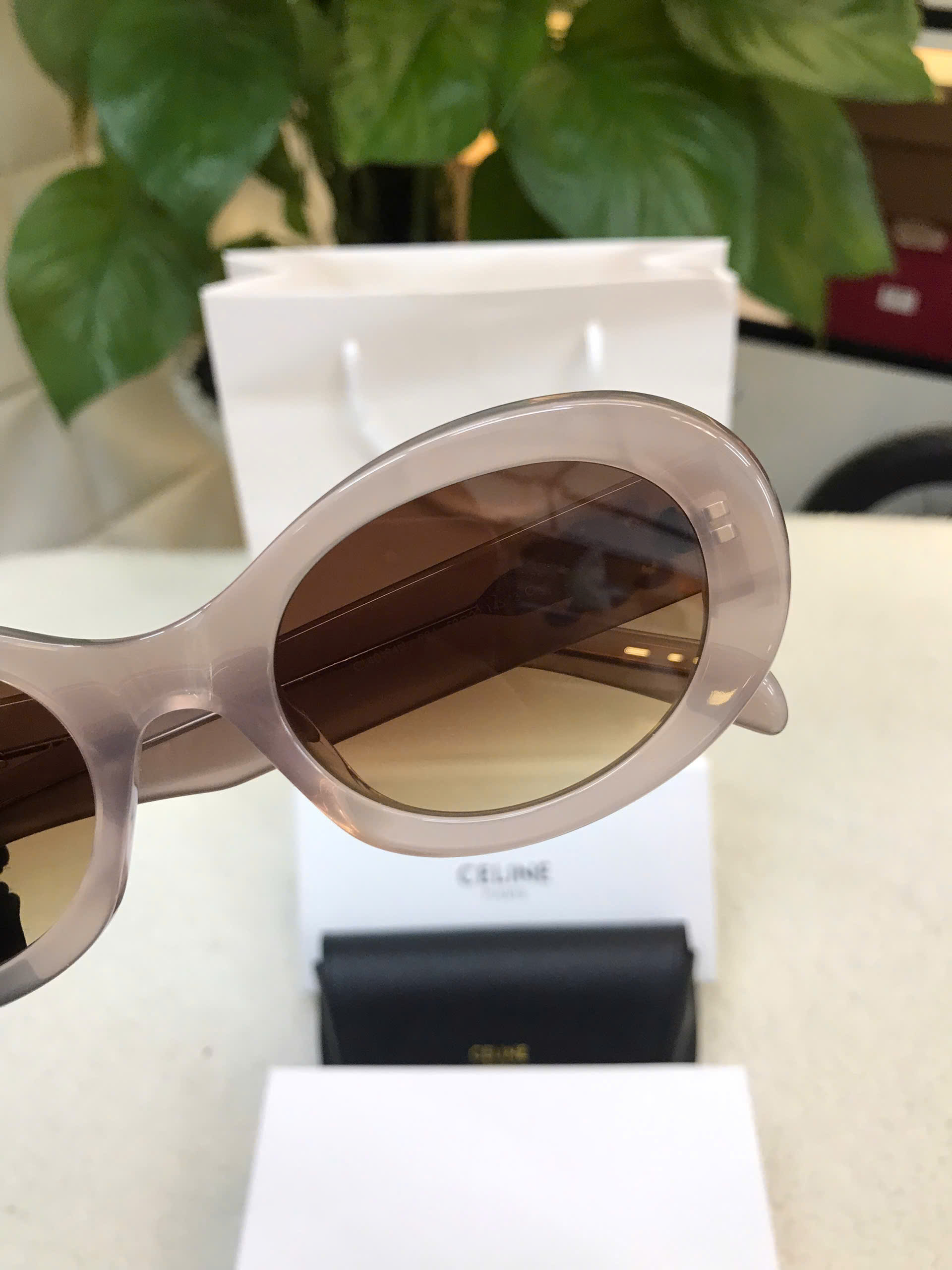 Kính Celine Triomphe 01 Sunglasses In Acetate Siêu Cấp