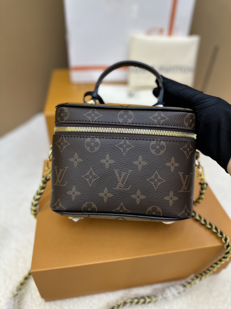 Túi Xách LV Vanity PM Super Màu Nâu Size 19cm M45165