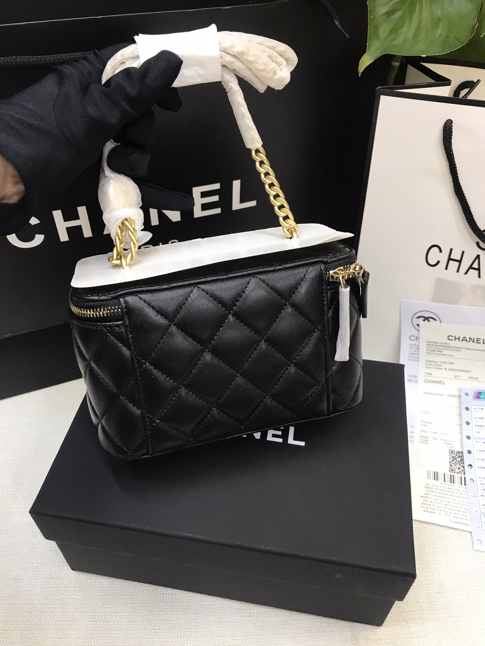 Túi Chanel Vanity Siêu Cấp Màu Đen Size 17cm