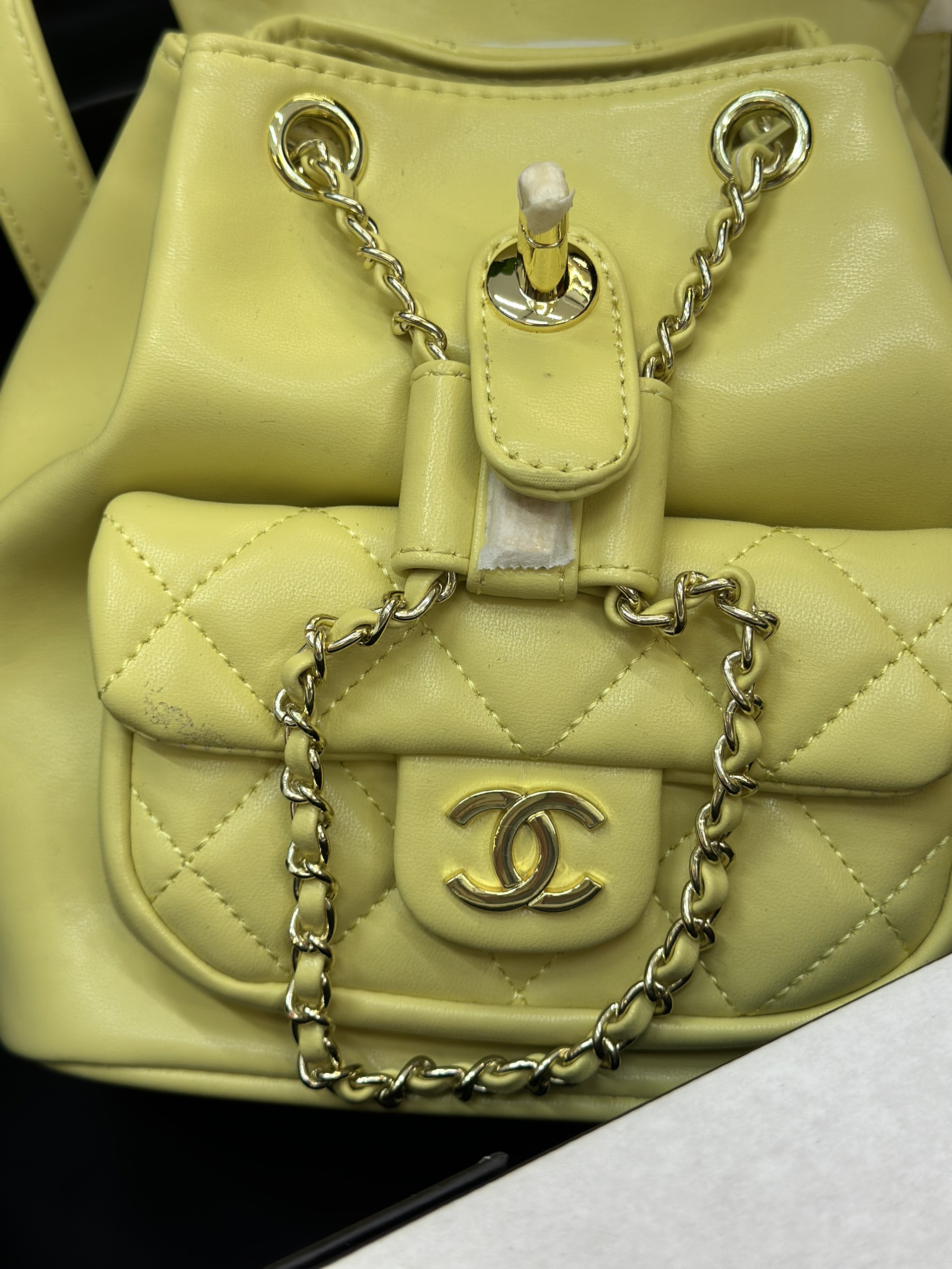 Balo Chanel Duma Super Màu Vàng Size 18cm