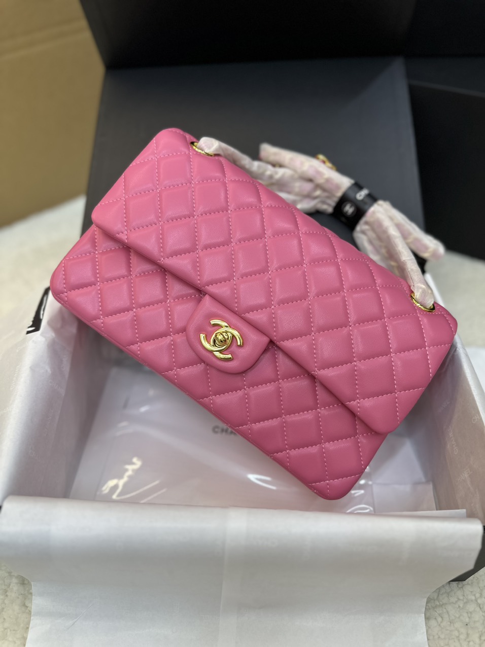 Túi Xách Chanel Classic Flap Màu Hồng Size 25cm
