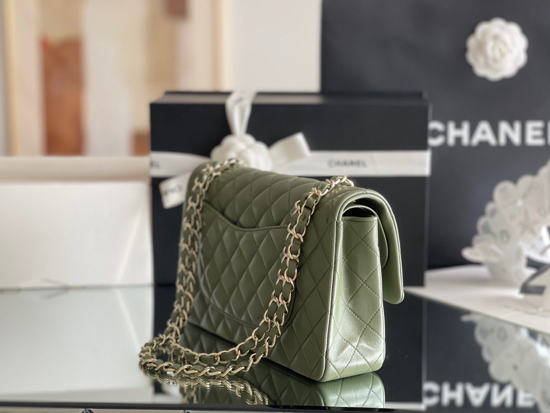 Túi Xách Chanel Classic Vip Màu Xanh Da Lì SIze 26cm