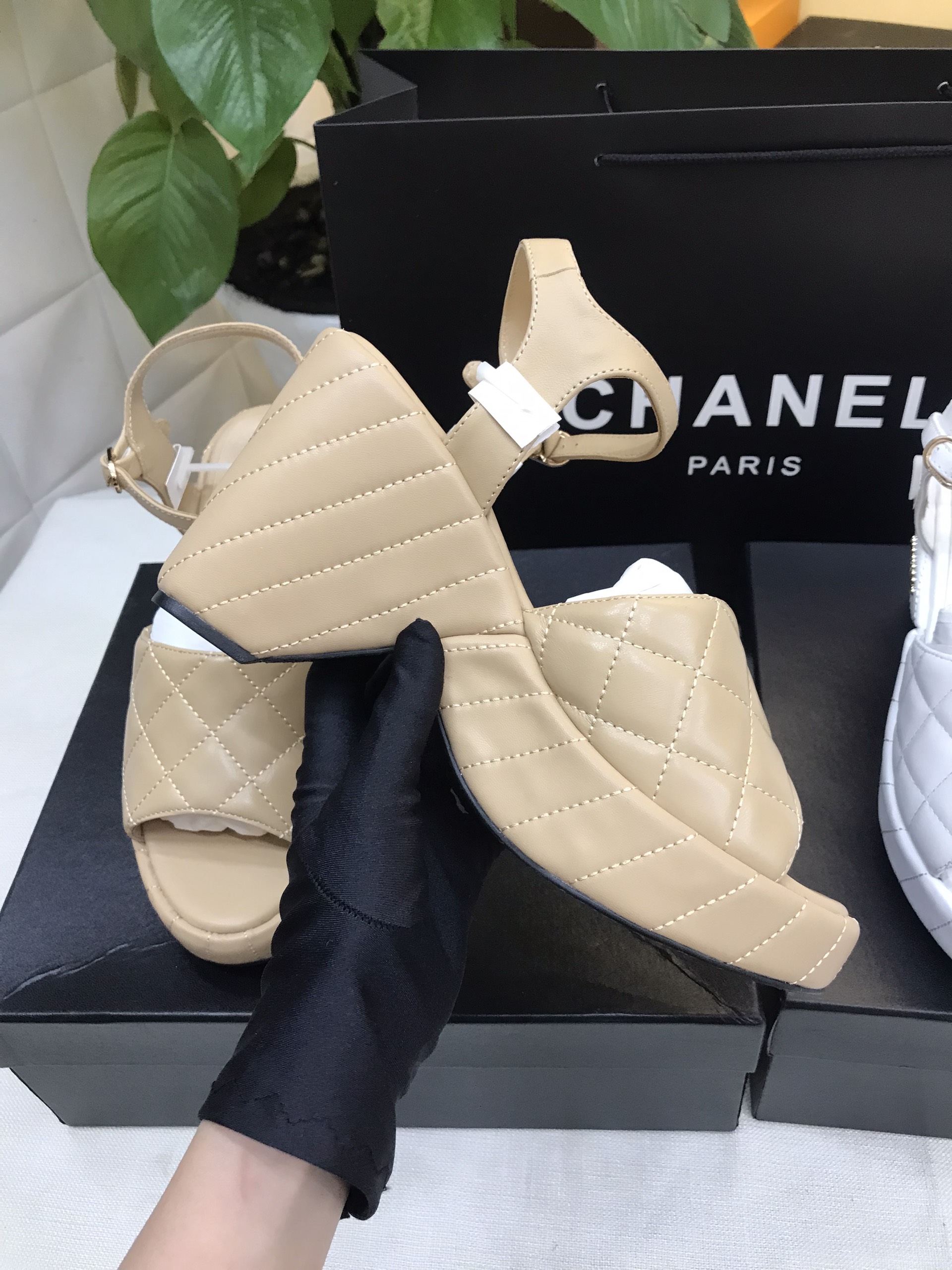 Giày Chanel Sandal Siêu Cấp Màu Nude Size 39