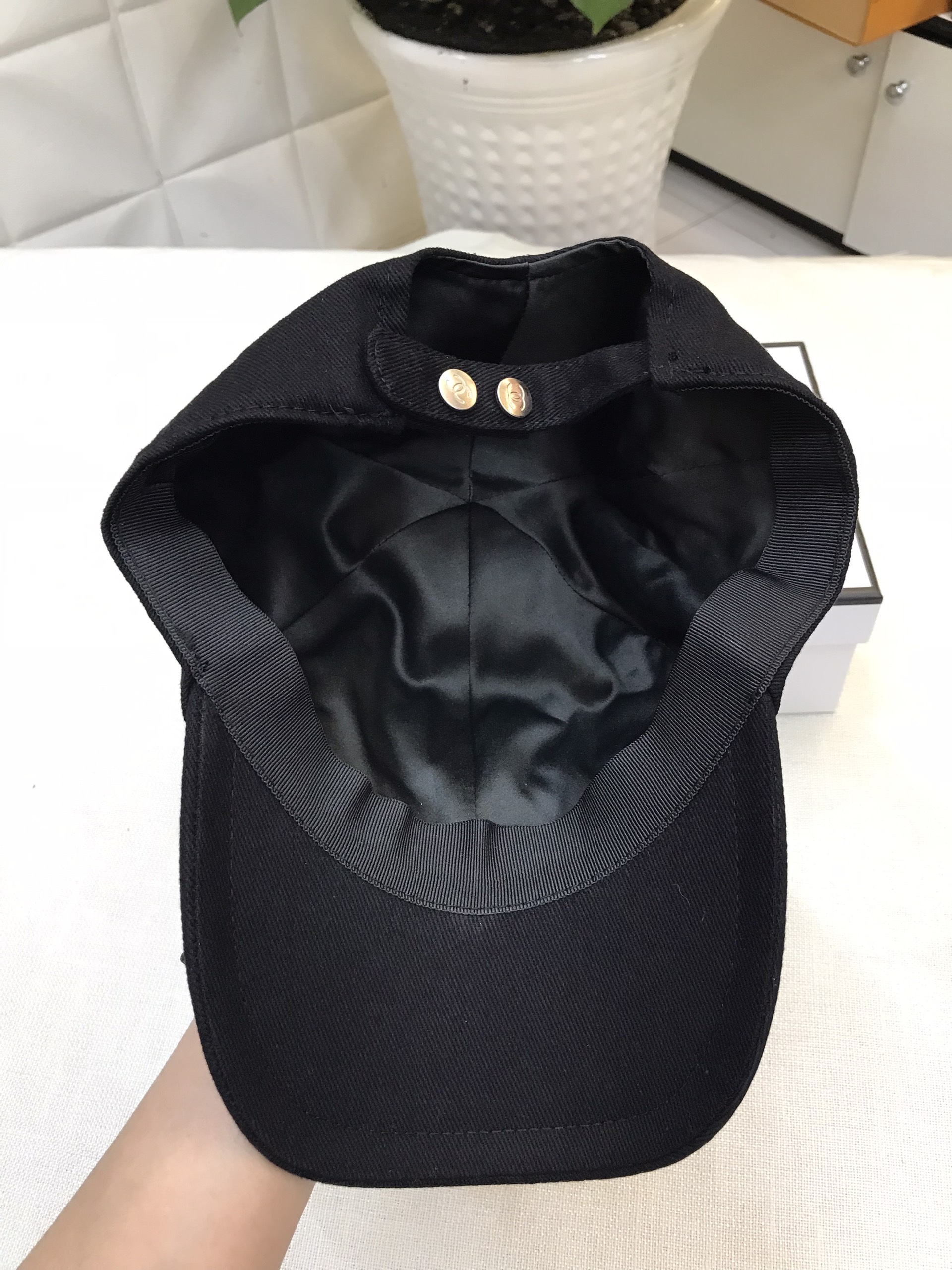 Nón Chanel Hat Cotton Black Siêu Cấp Màu Đen