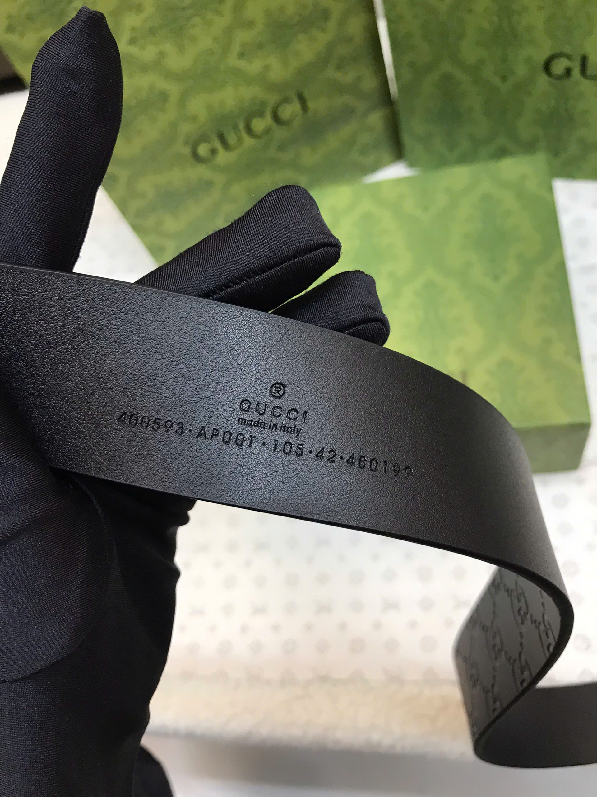 Thắt Lưng Gucci Logo Black Siêu Cấp Size 105-120cm