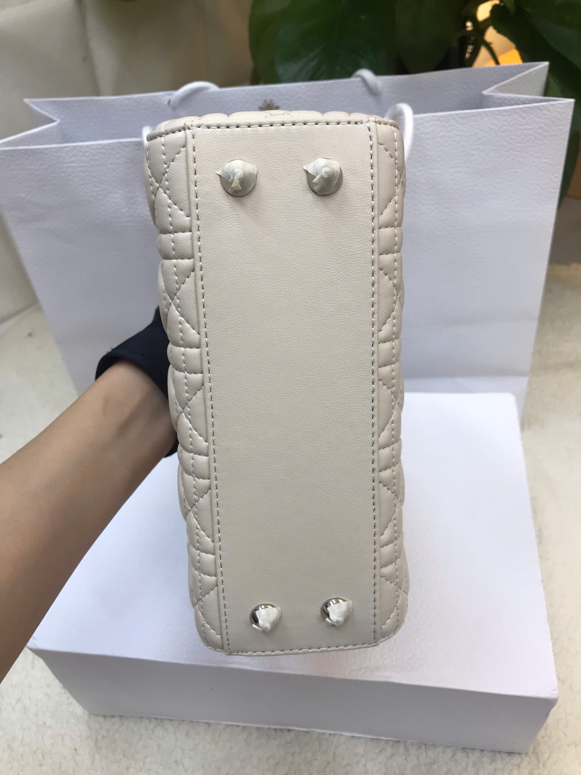 Túi Small Lady Dior Bag Super Màu Trắng Size 20cm