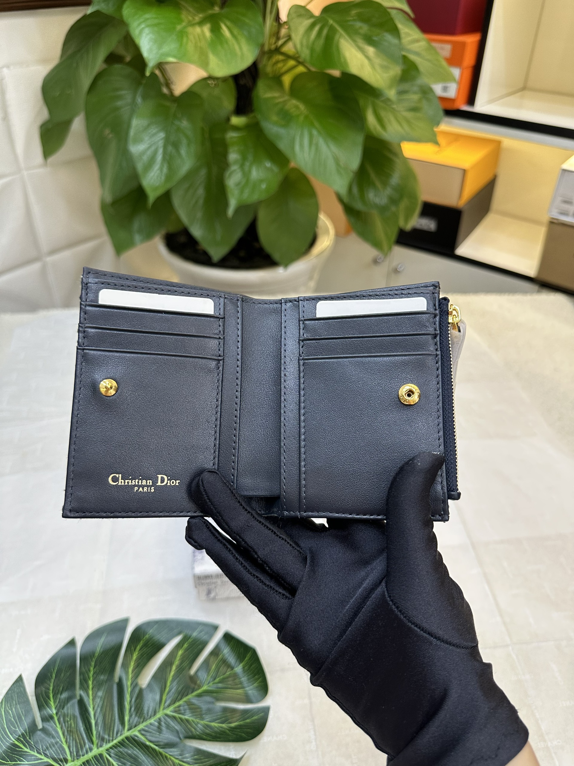 Ví Dior 30 Montaigne Dahlia Wallet Siêu Cấp Size 11.5cm