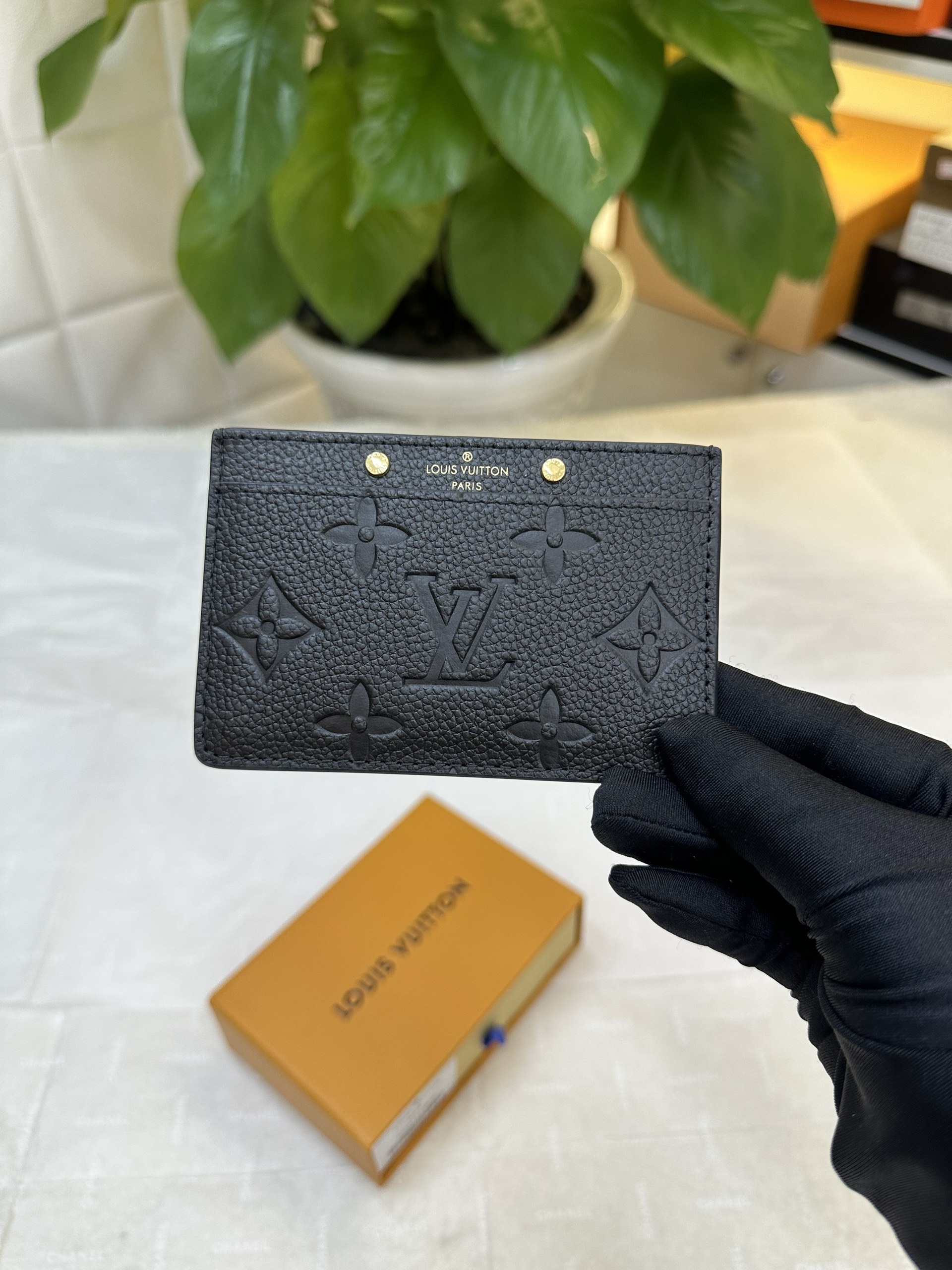 Ví LV Card Holder Siêu Cấp Màu Đen Size 11cm M69171