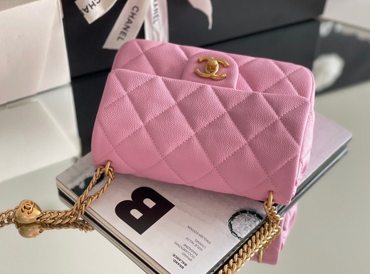 Túi Xách Chanel 23P Classic Hass Vip Màu Hồng Size 20cm