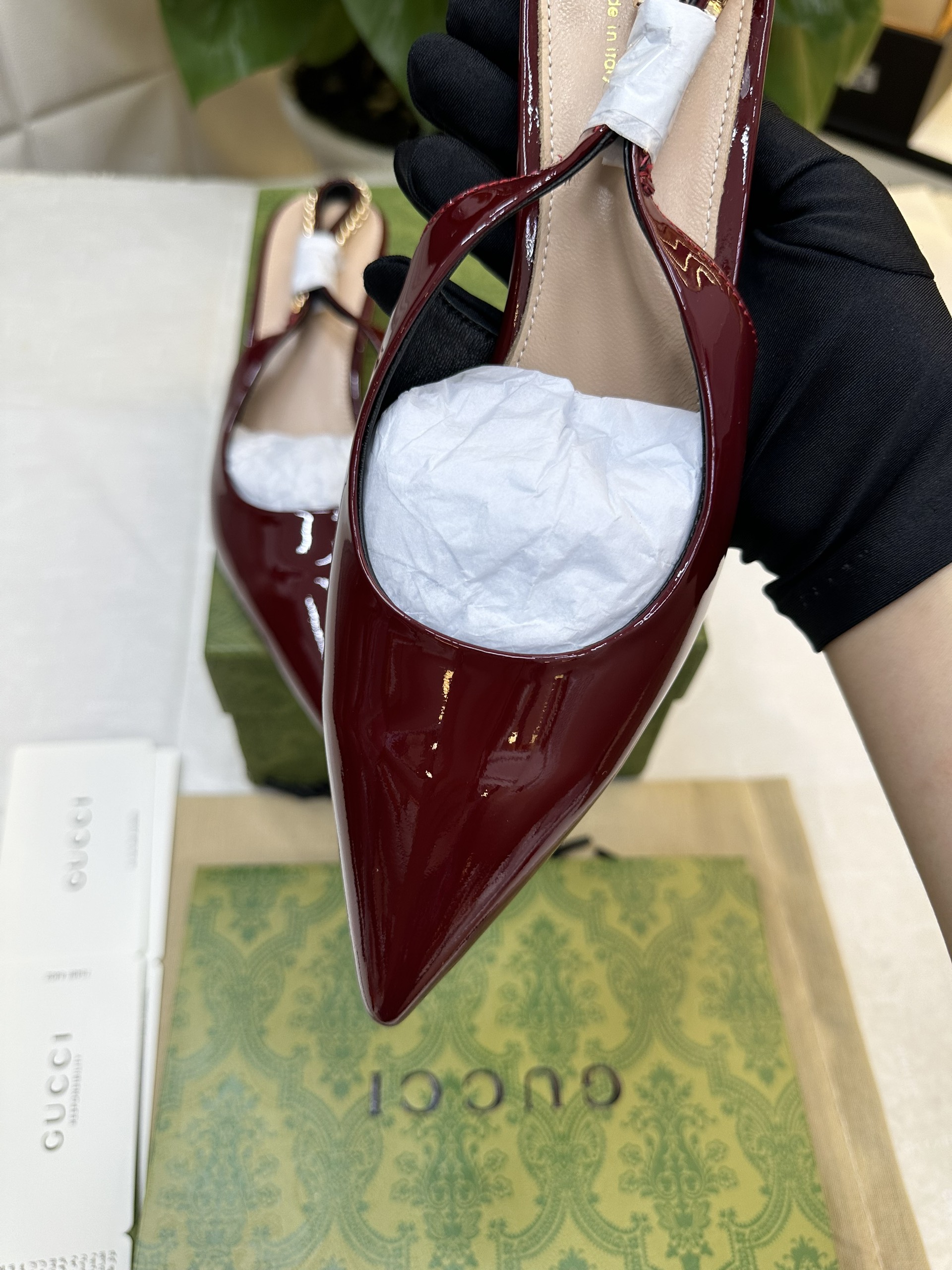 Giày Gucci Signoria Slingback Pump Red Siêu Cấp Size 36