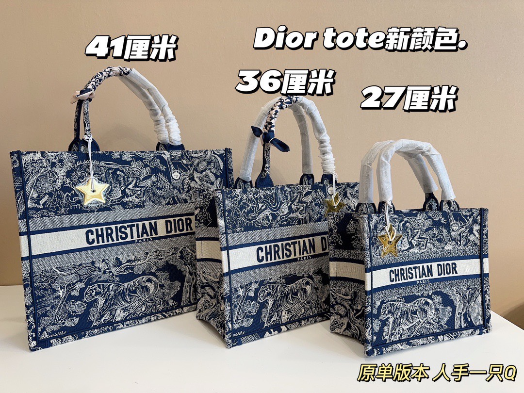 Tổng Hợp Túi Xách Dior Super Tote Bag Họa Tiết Toile De Jouy Màu Xanh Đậm Đủ Size