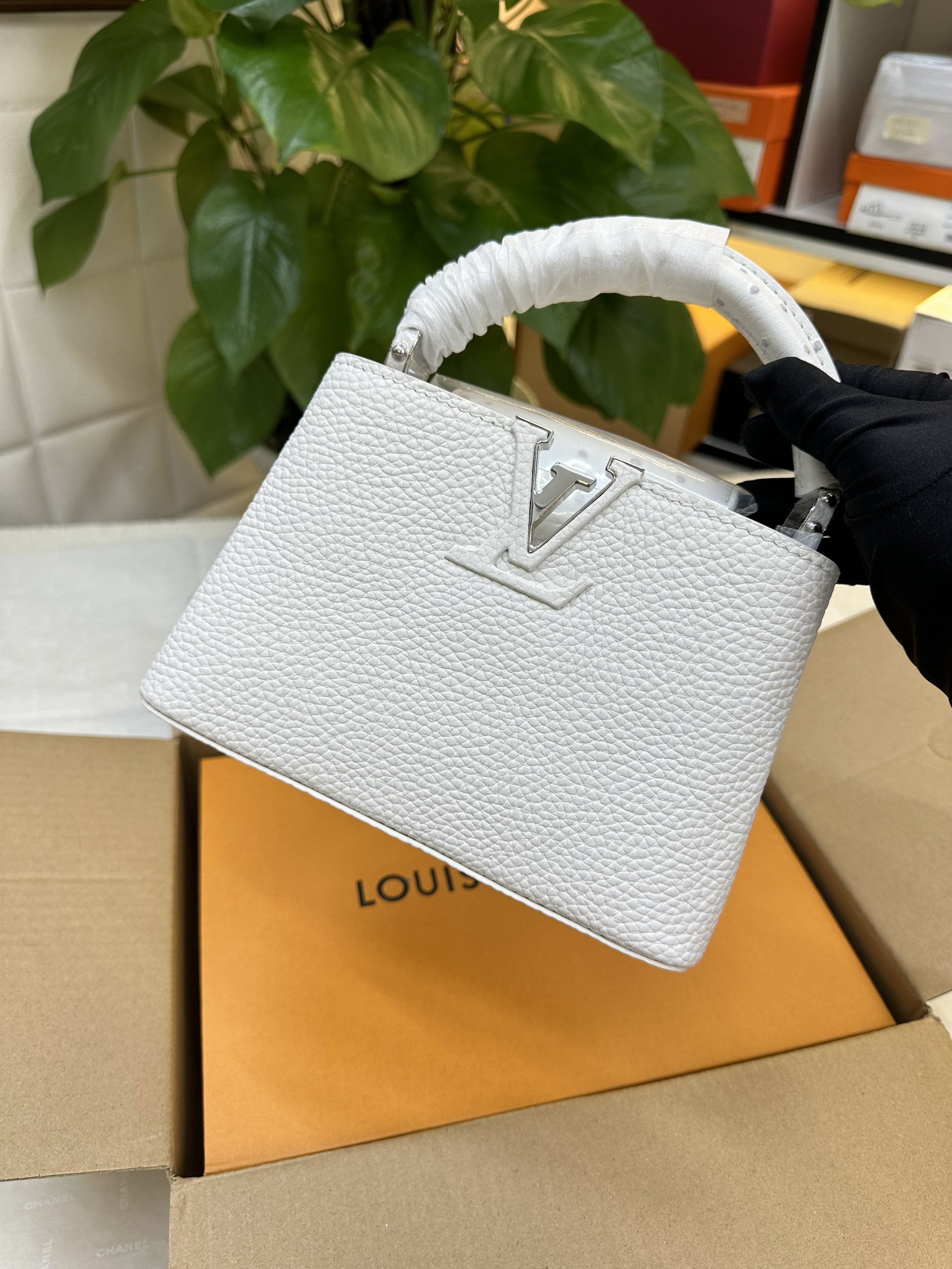 Túi LV Capucines Mini VIP Màu Trắng Size 21cm M23456