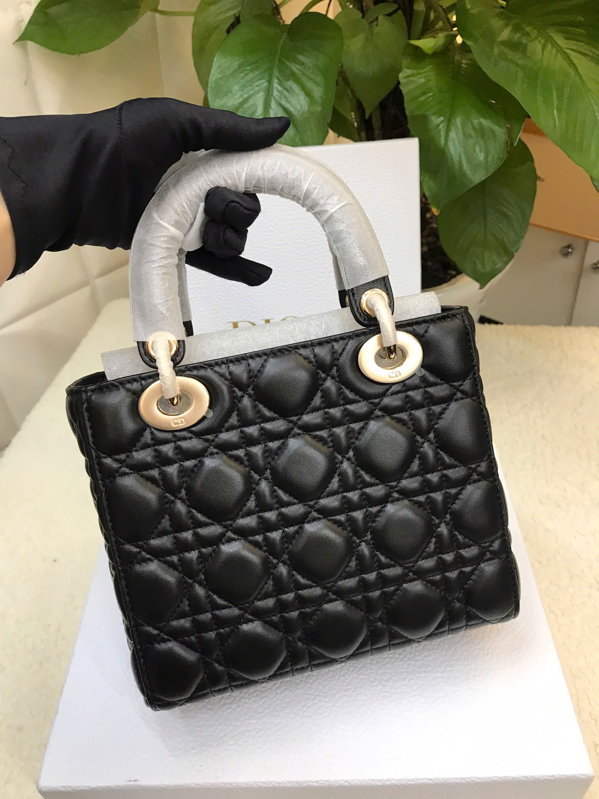 Túi Small Lady Dior Siêu Cấp Màu Đen Size 20cm