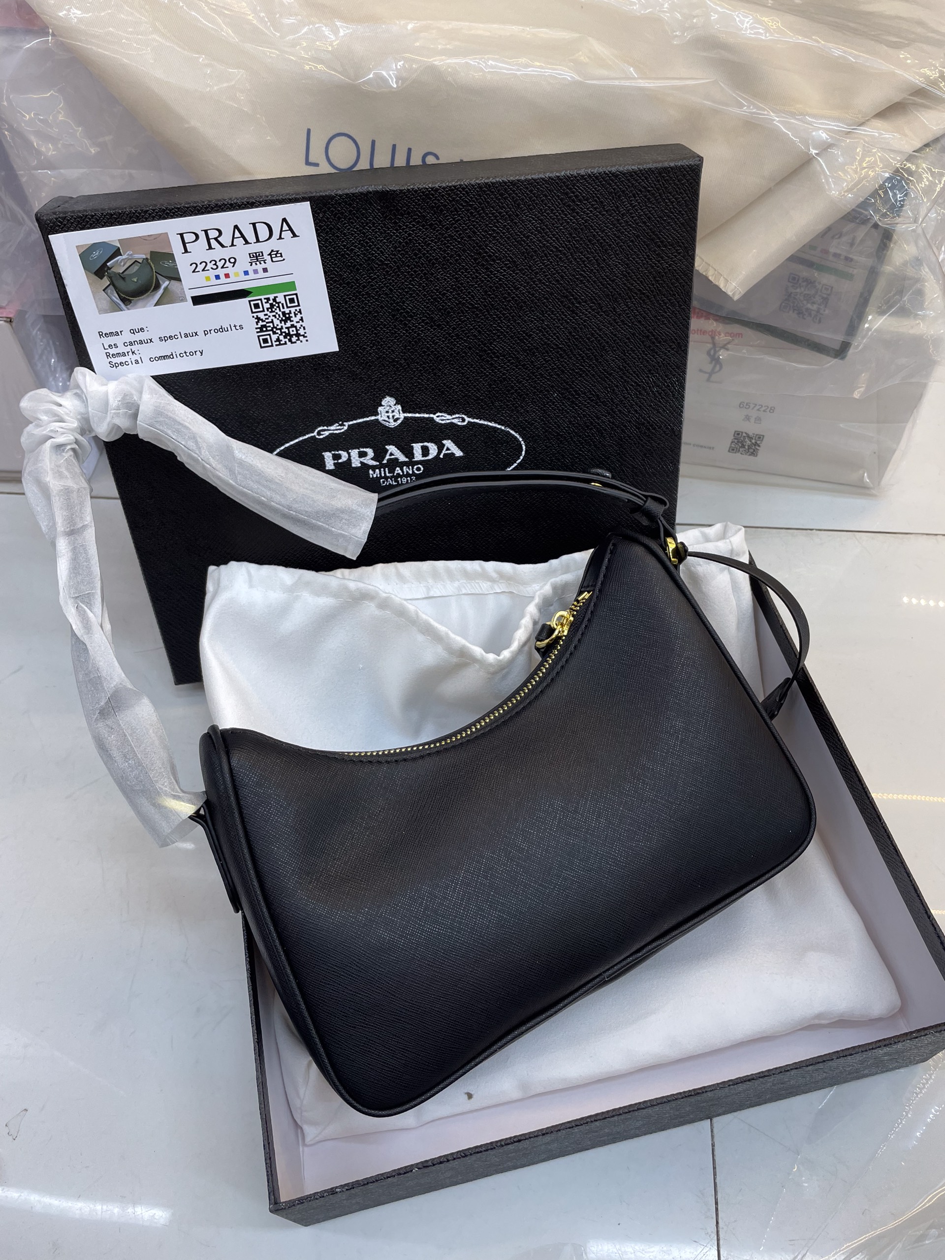 Túi Xách Prada Re Edition Super Màu Đen Size 22cm Full Box