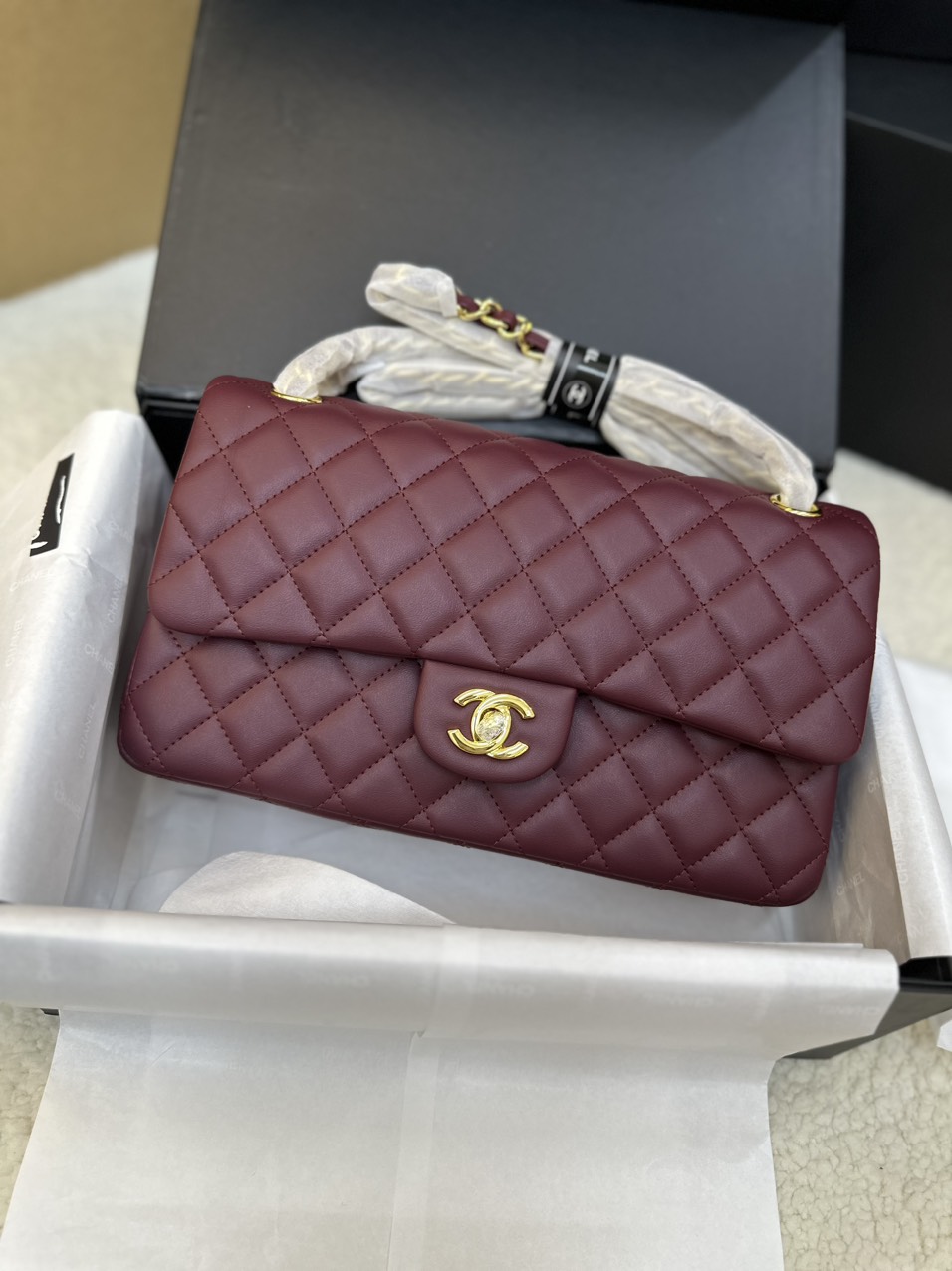 Túi Xách Chanel Classic Flap Đỏ Size 25cm
