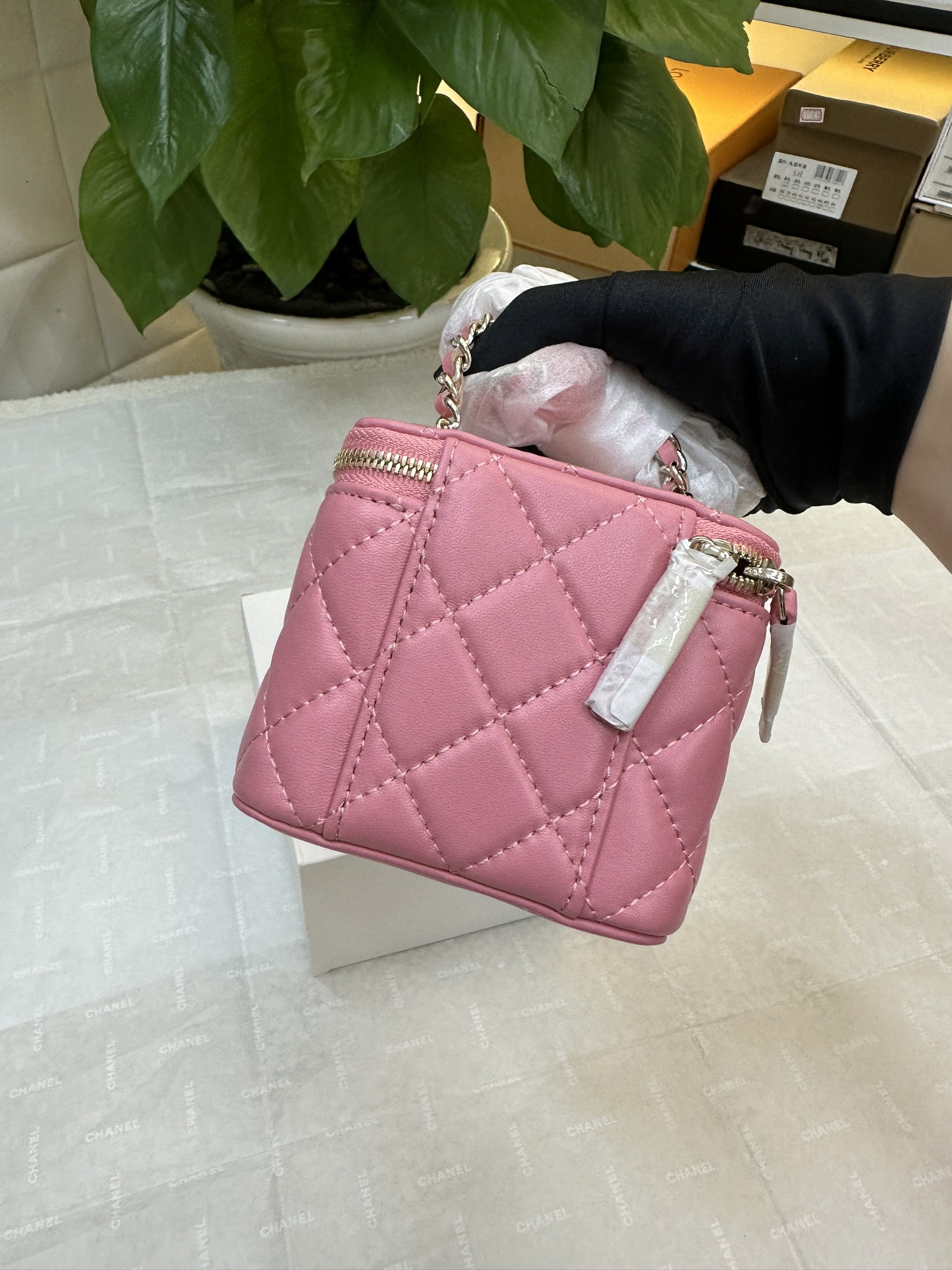 Túi Chanel Vanity Mini Pink Siêu Cấp Màu Hồng