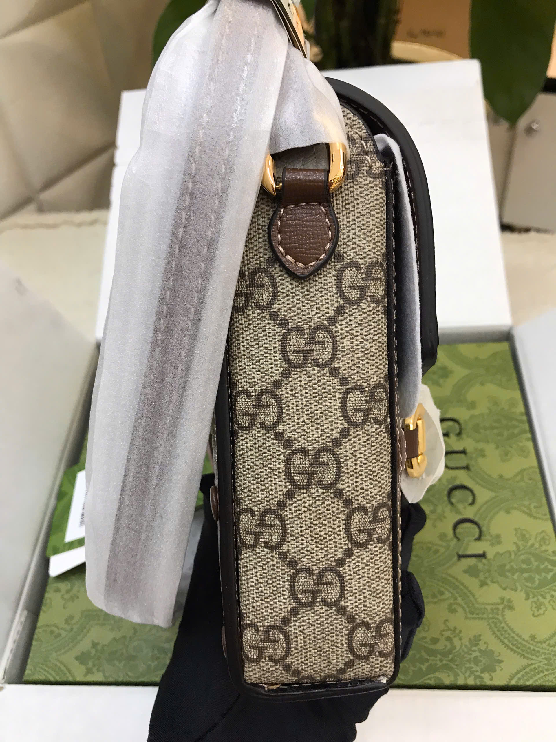 Túi Gucci Horsebit 1955 Mini Bag Super Màu Nâu Size 17cm