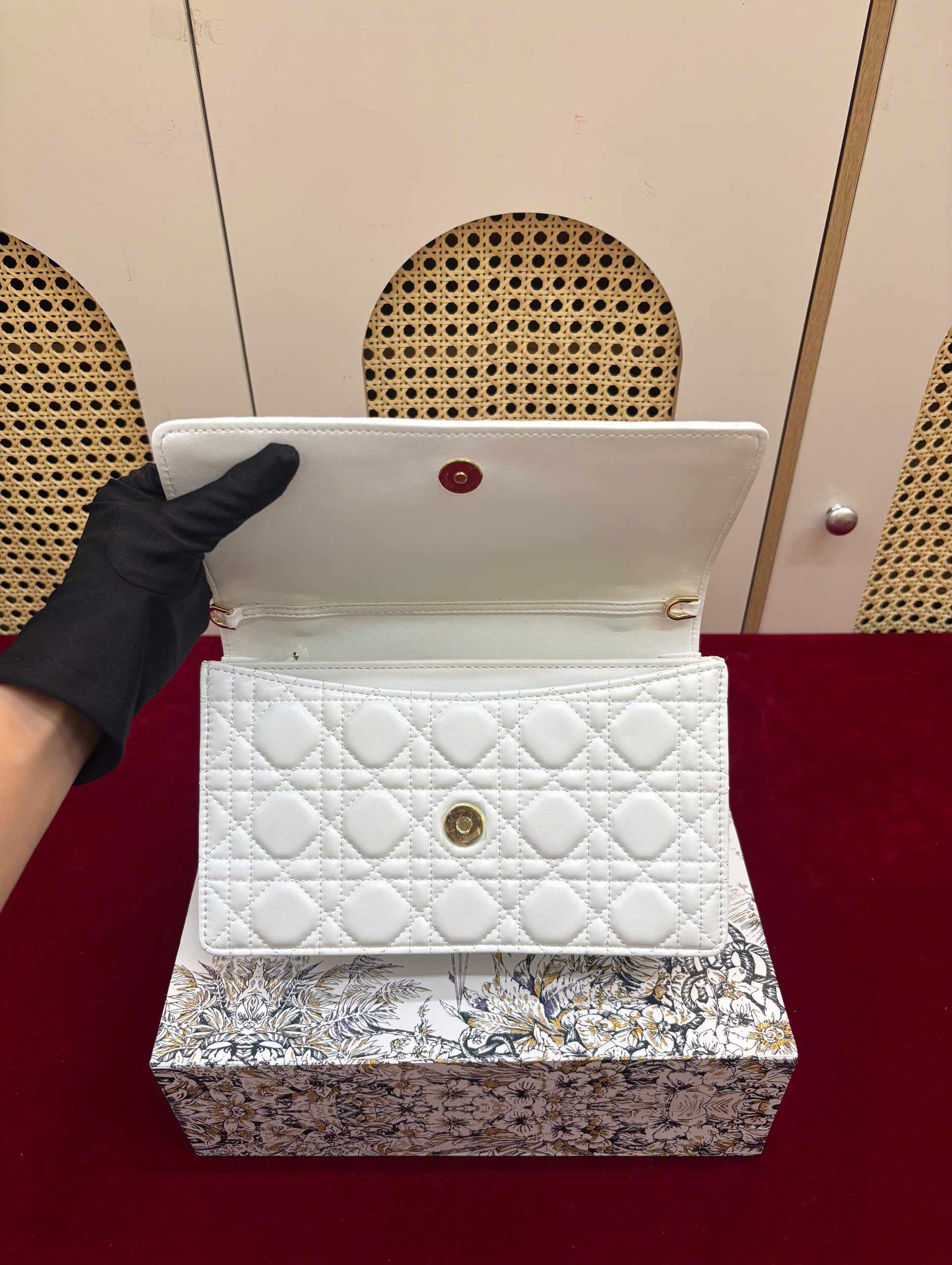 Túi My Dior Top Handle Bag Màu Trắng Super Size 24cm