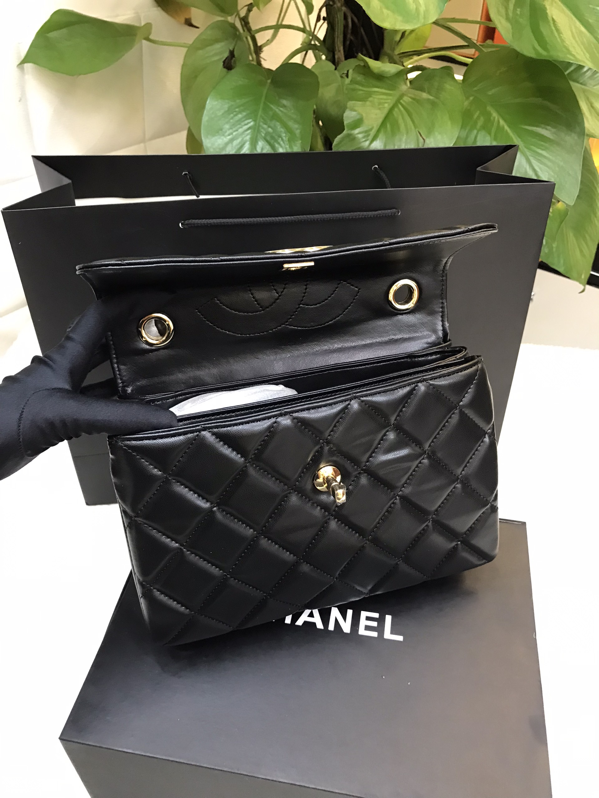 Túi Chanel Trendy Bag Super Màu Đen Size 25cm A92236