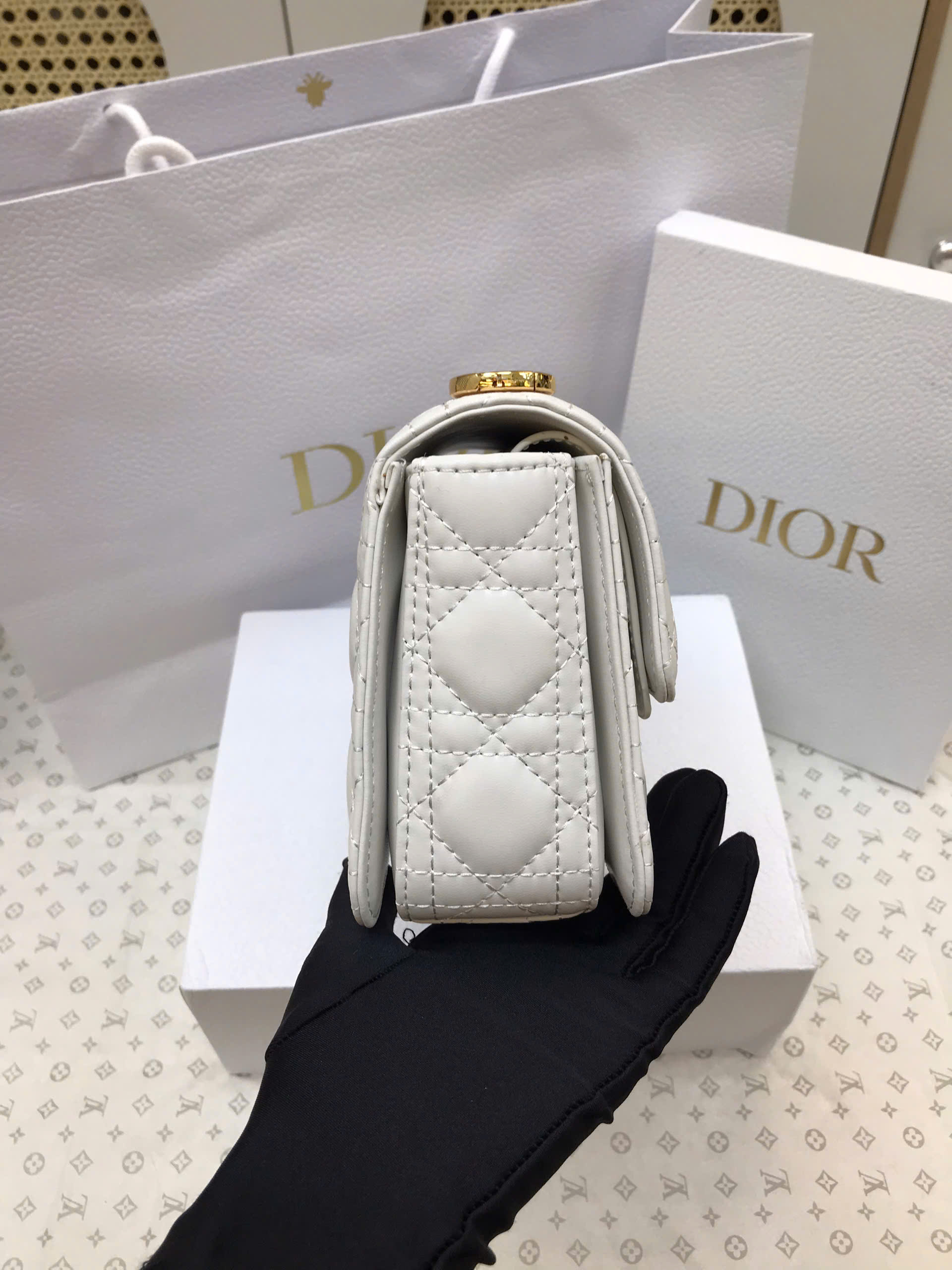 Túi Dior Small Dior Jolie Top Handle Bag Super Màu Trắng Size 22cm