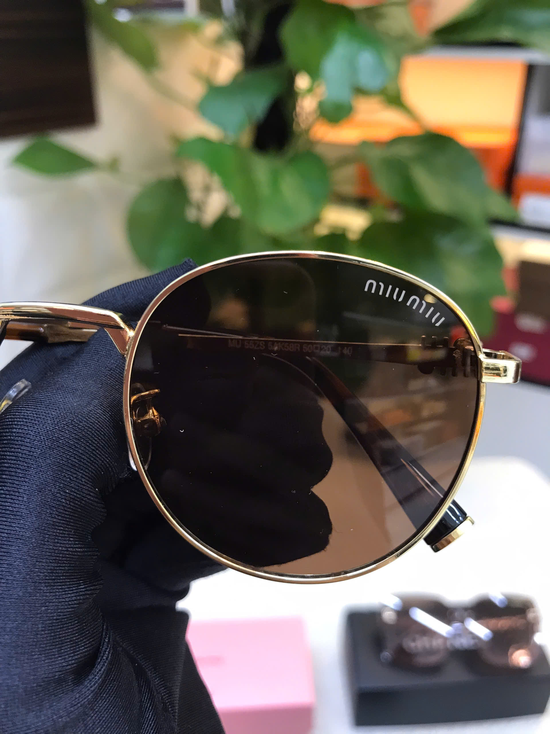 Kính MiuMiu Sunglasses Siêu Cấp Màu Vàng