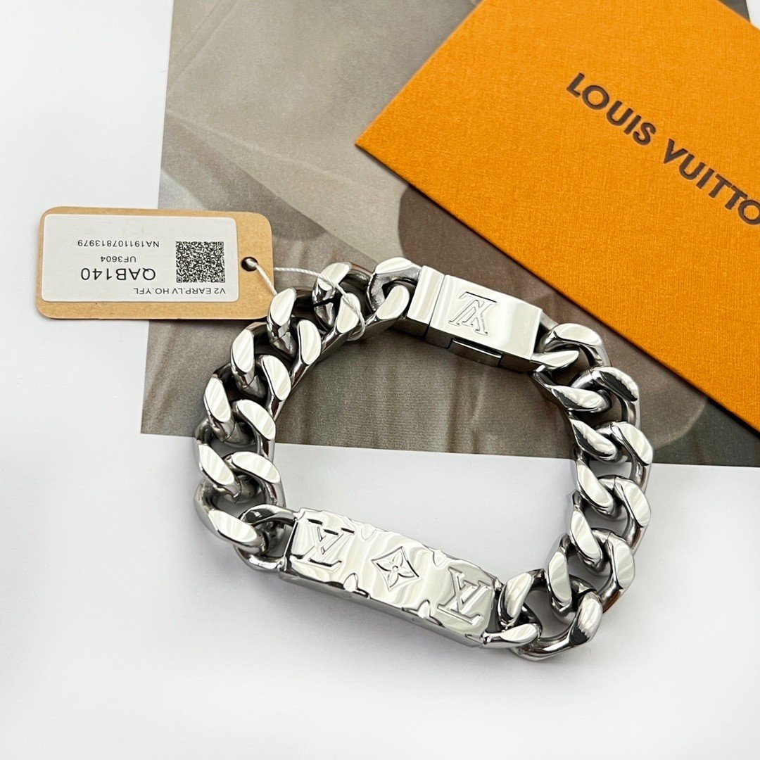 Vòng Tay Louis Vuitton Bạc 925 Siêu Cấp Mẫu 1 Full Box