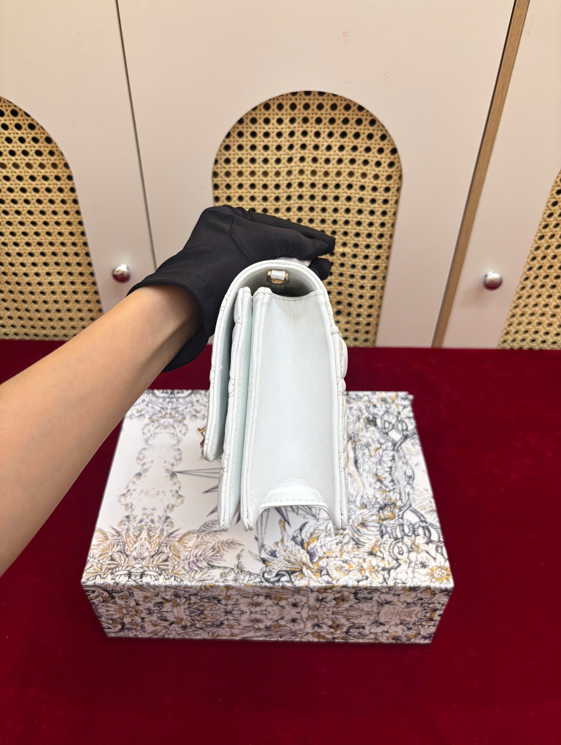 Túi My Dior Top Handle Bag Màu Trắng Super Size 24cm