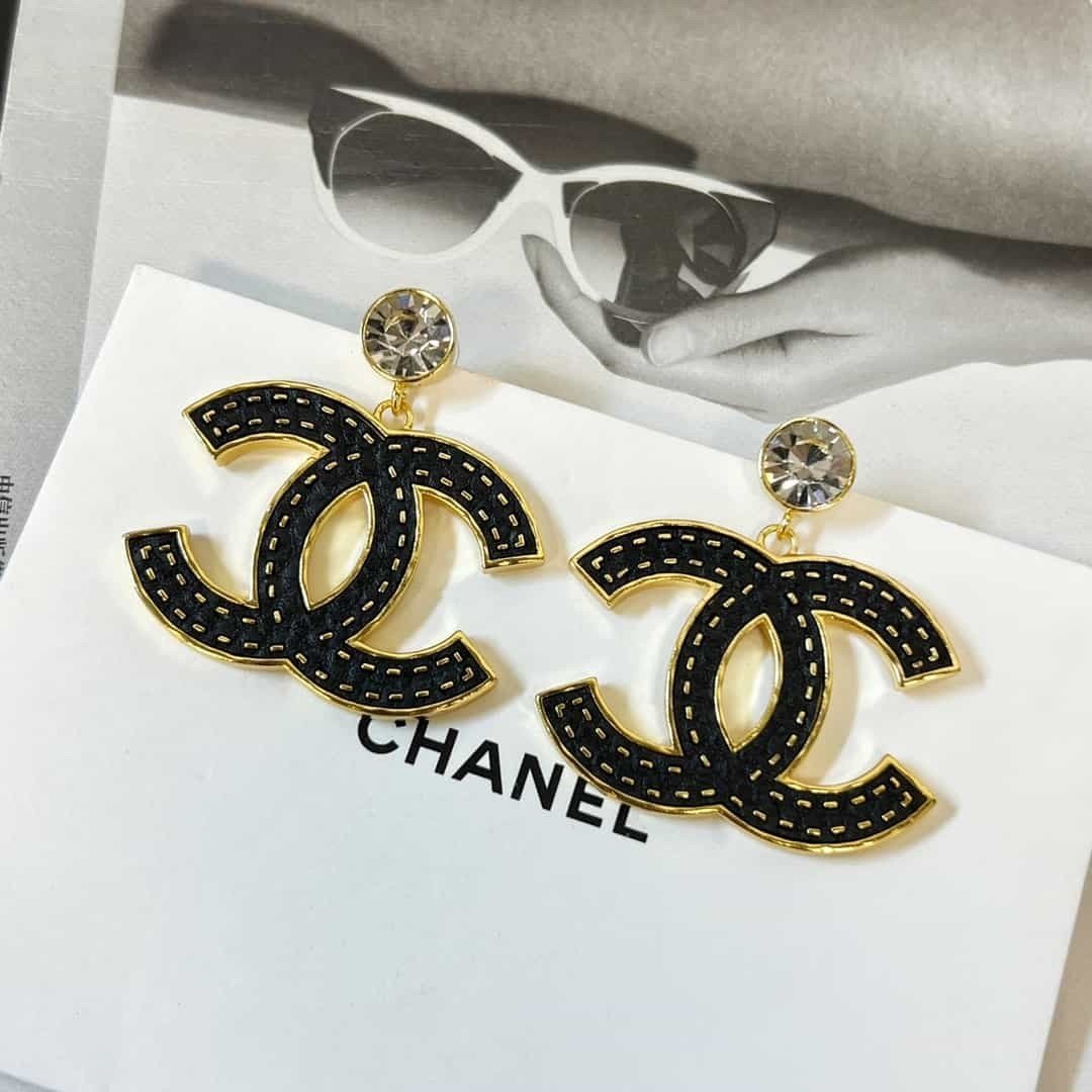Bông Tai Chanel C2 Double C Siêu Cấp Marquise Full Box
