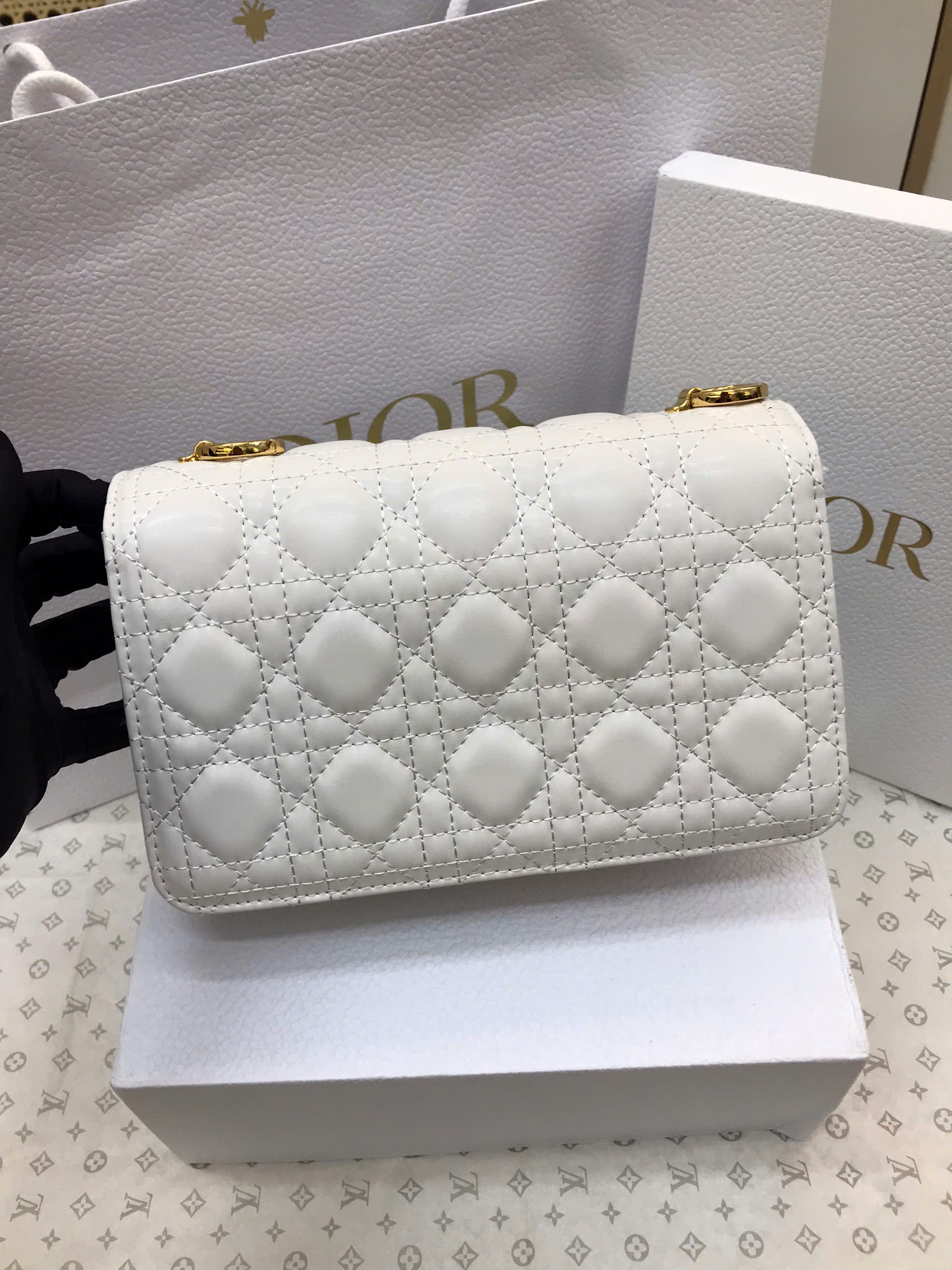 Túi Dior Small Dior Jolie Top Handle Bag Super Màu Trắng Size 22cm