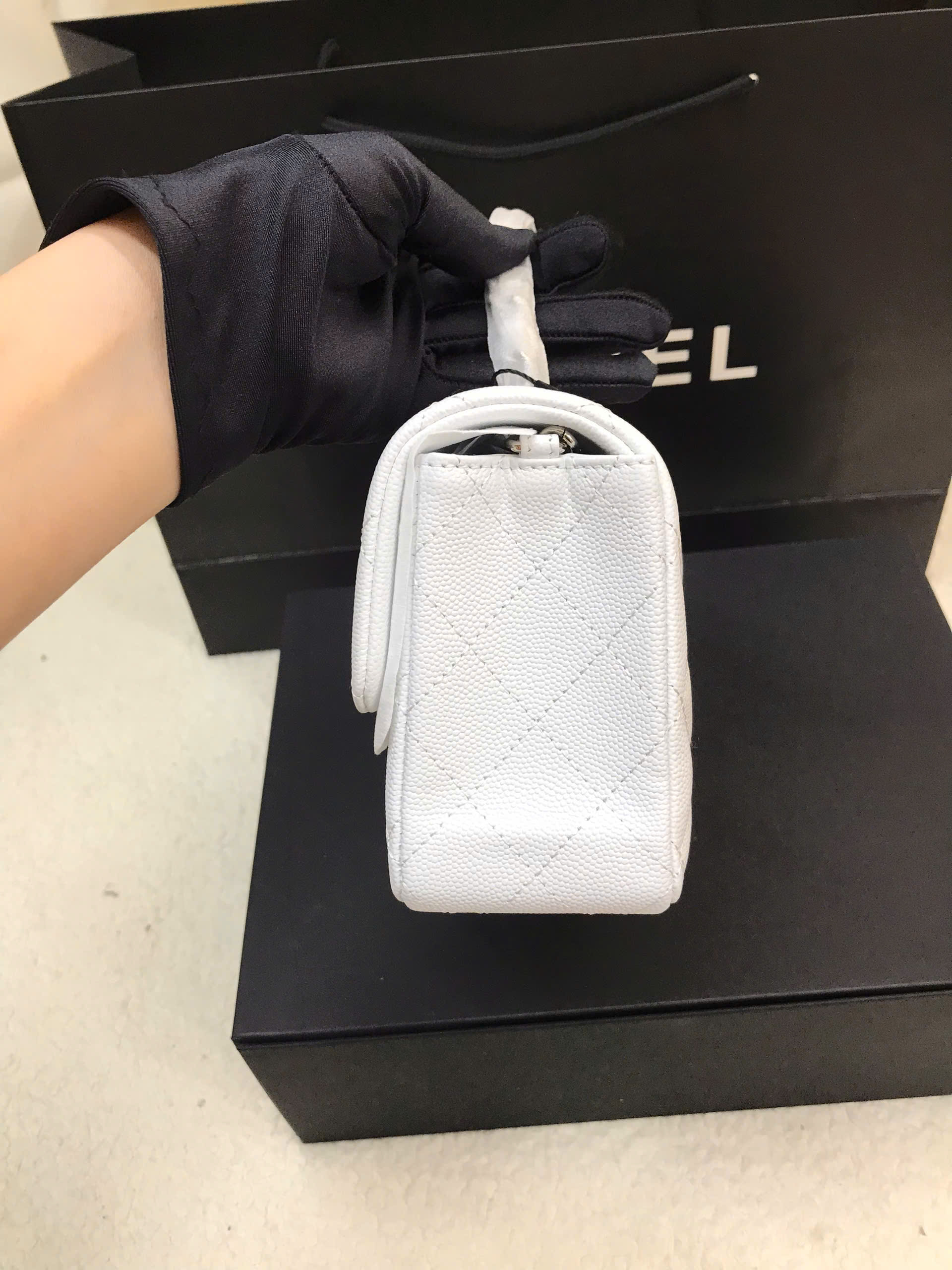 Túi Chanel Classic Mini Siêu Cấp Màu Trắng Size 20cm