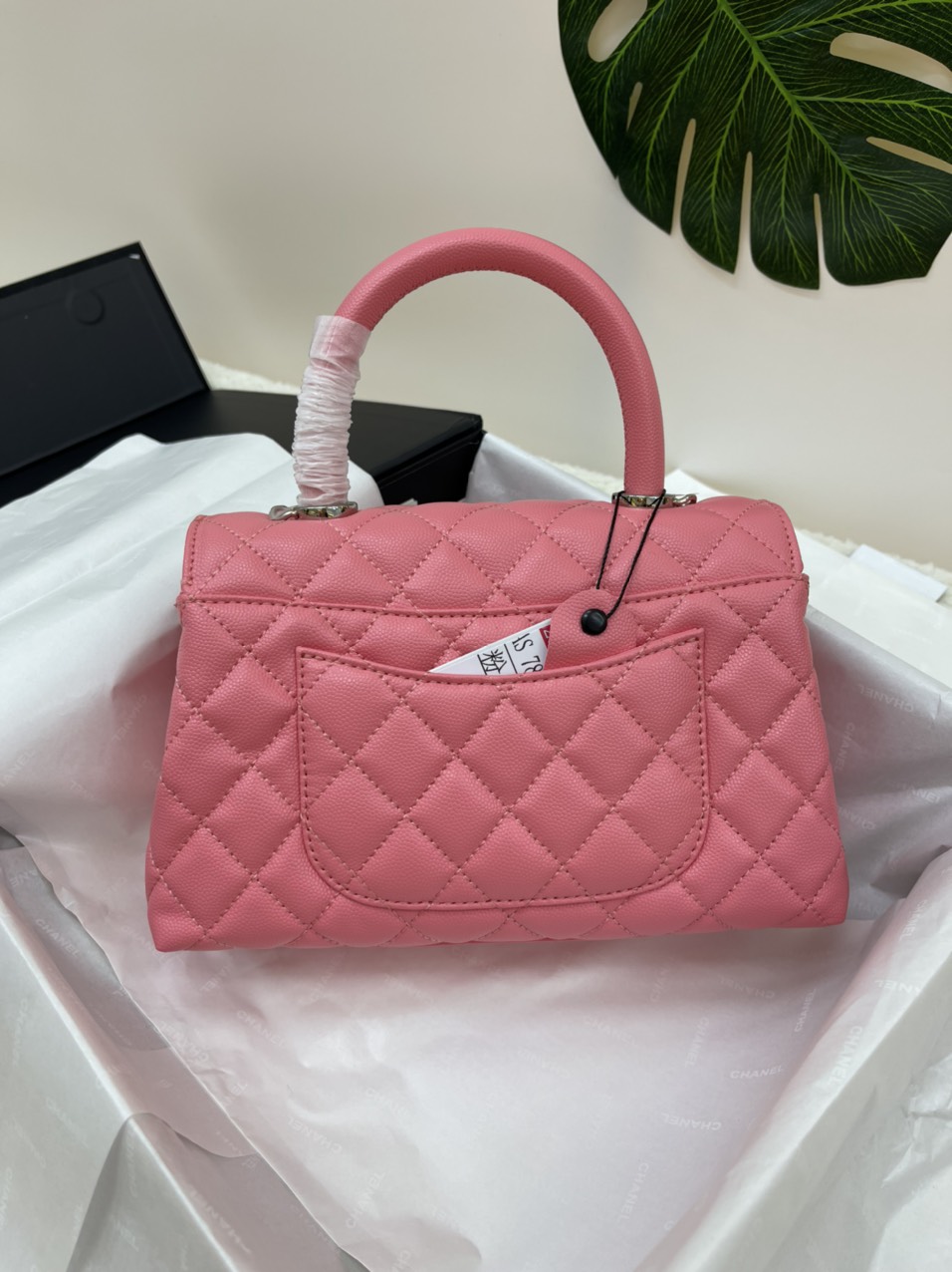 Túi Xách Chanel Coco Khóa Bạc Super Màu Hồng Size 23cm